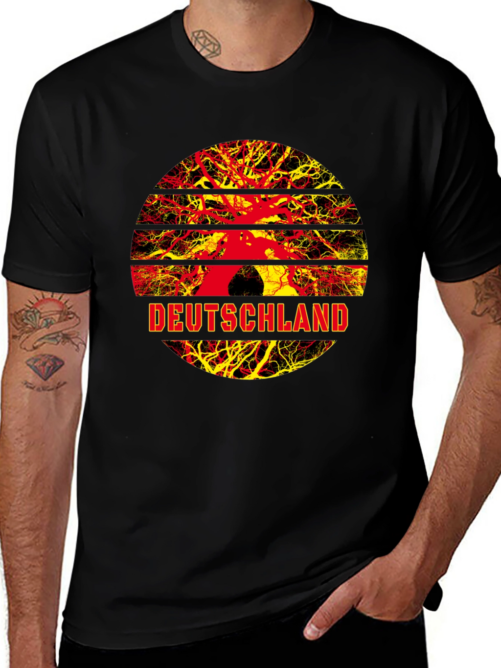 Deutschland Tree Roots Graphic T-Shirt - Germany Pride