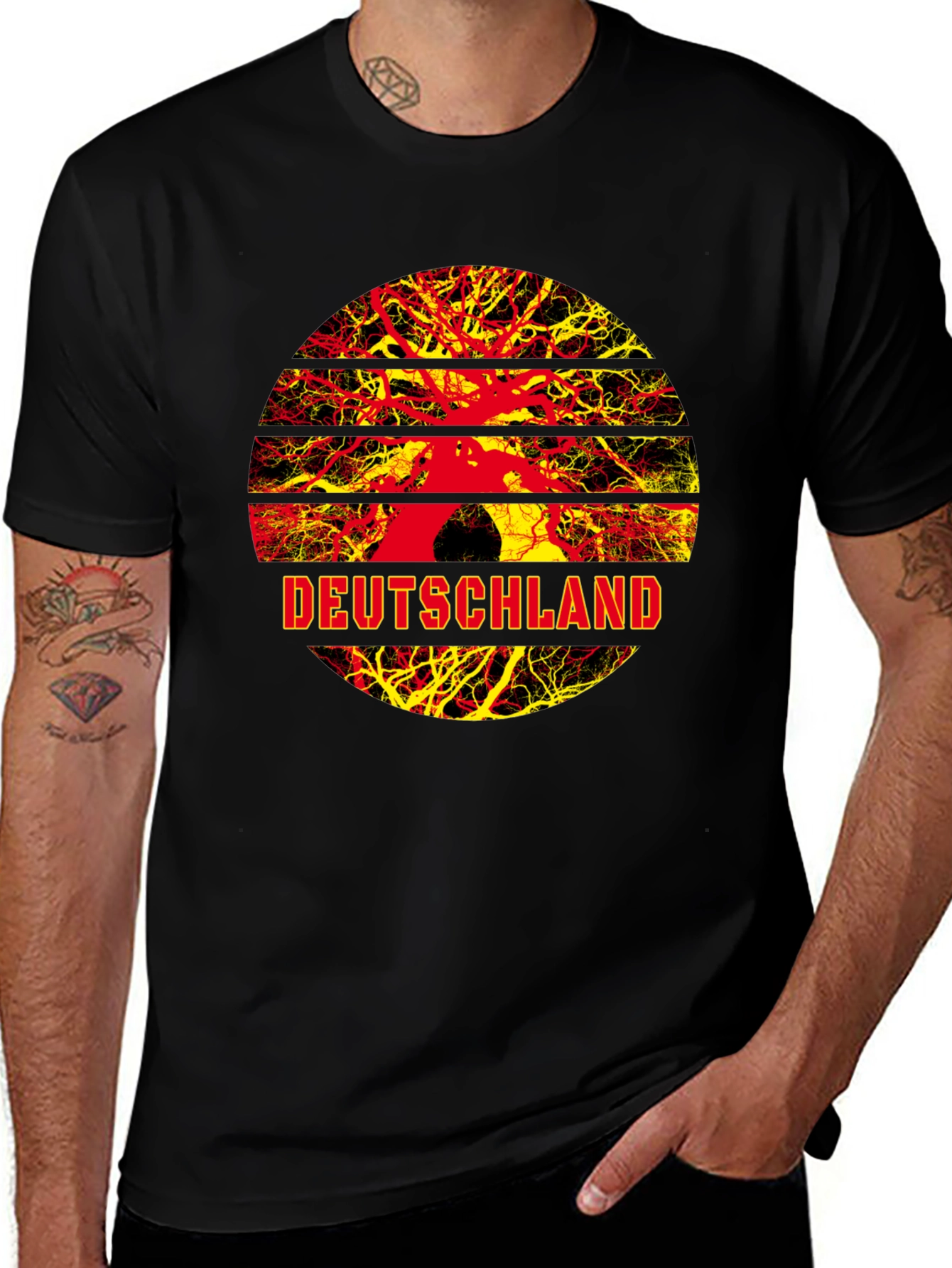 Deutschland Tree Roots Graphic T-Shirt - Germany Pride