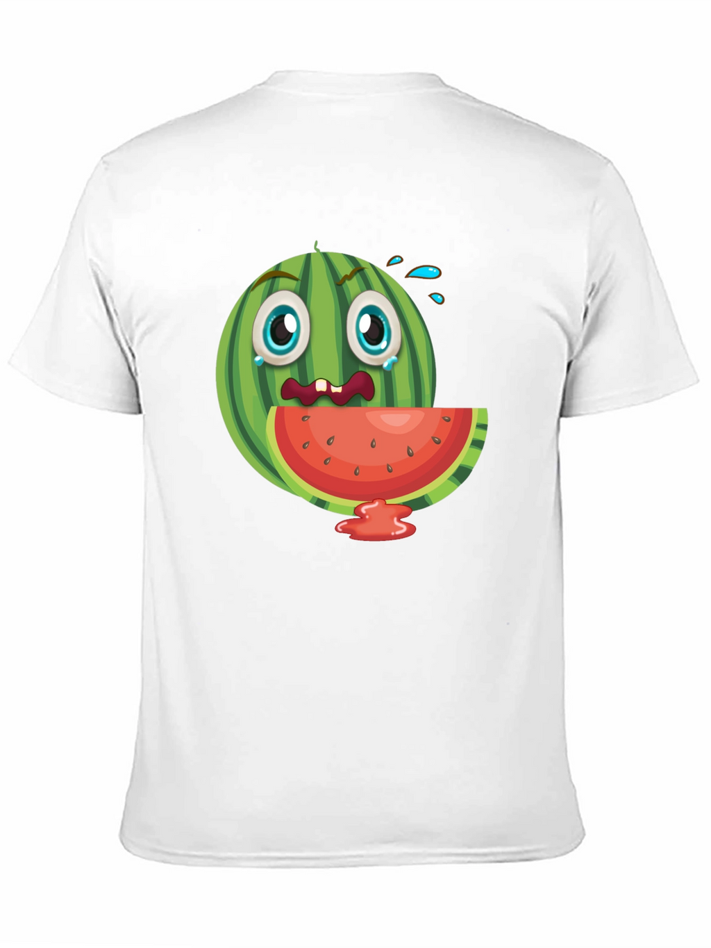 Funny Watermelon Graphic Black T-Shirt