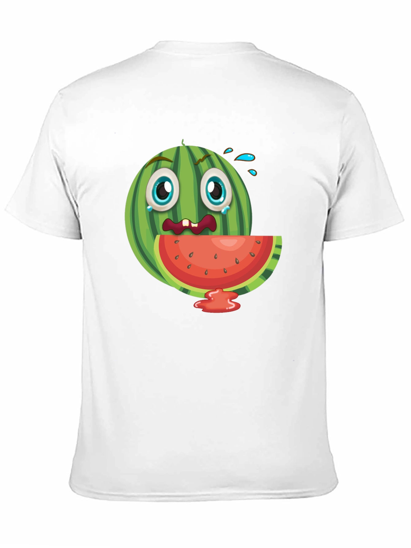 Funny Watermelon Graphic Black T-Shirt