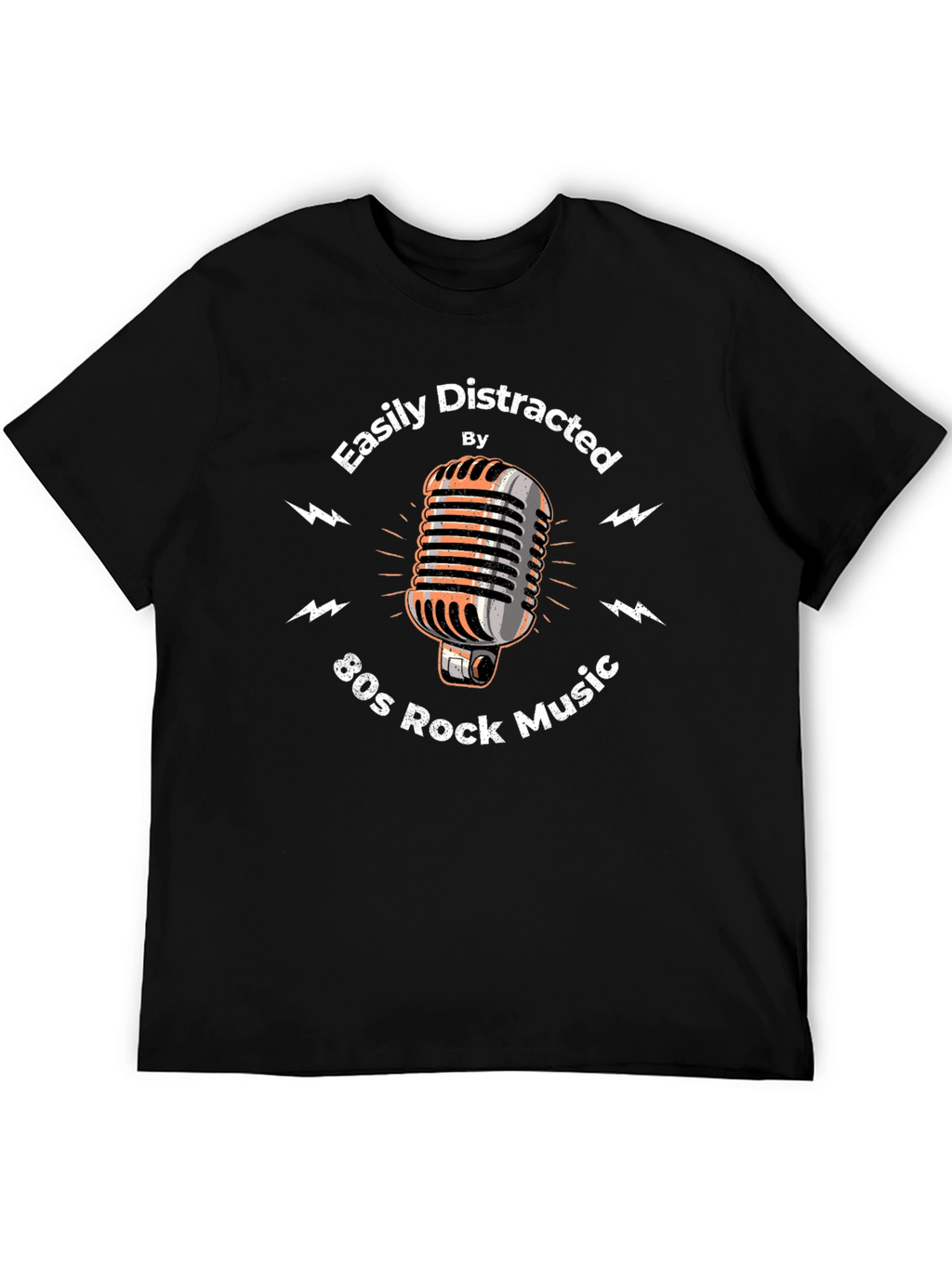 80s Rock Music T-Shirt - Easily Distracted Graphic Tee