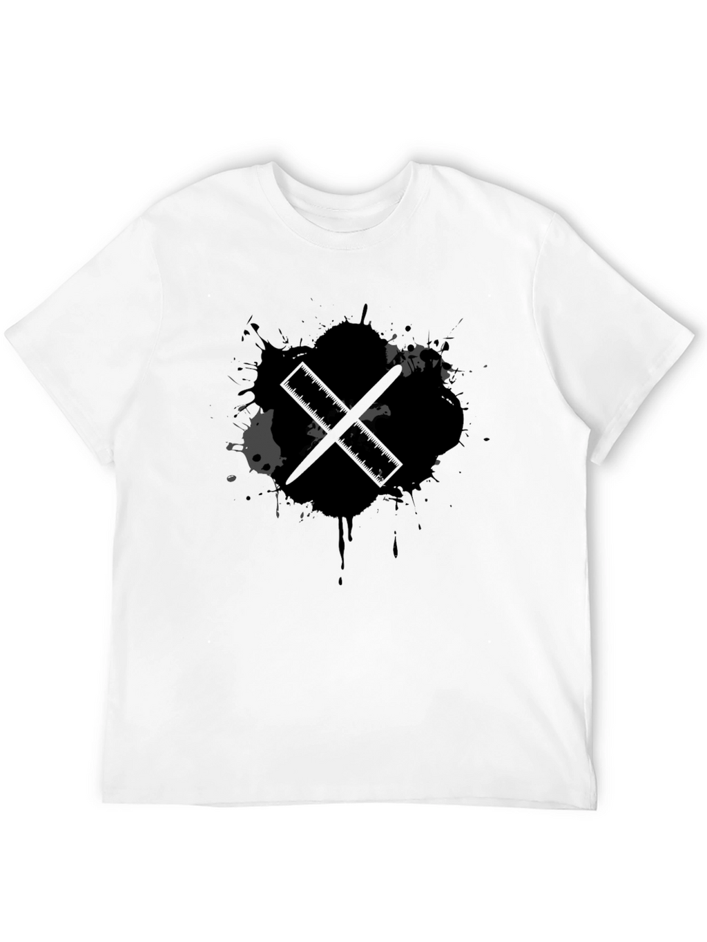 Black Ink Drum Sticks Graphic Tee