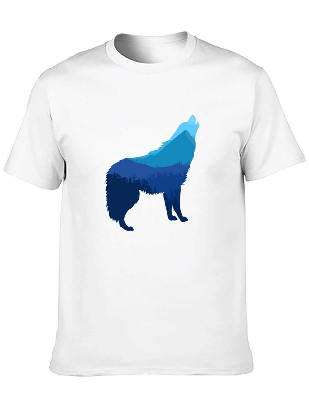 Wolf Nature Scene Graphic T-Shirt