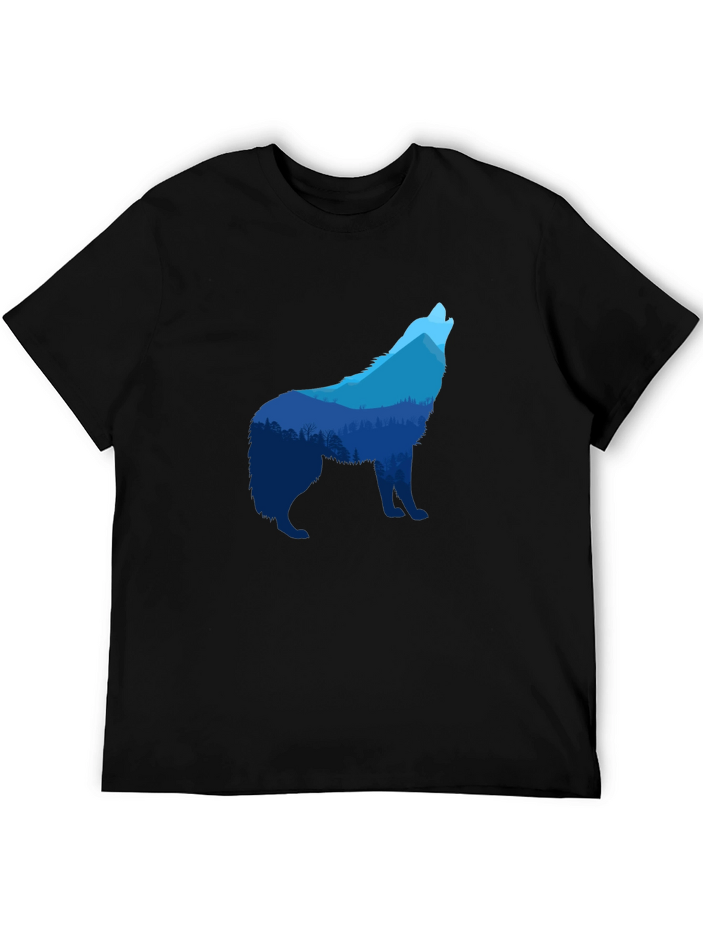 Wolf Nature Scene Graphic T-Shirt