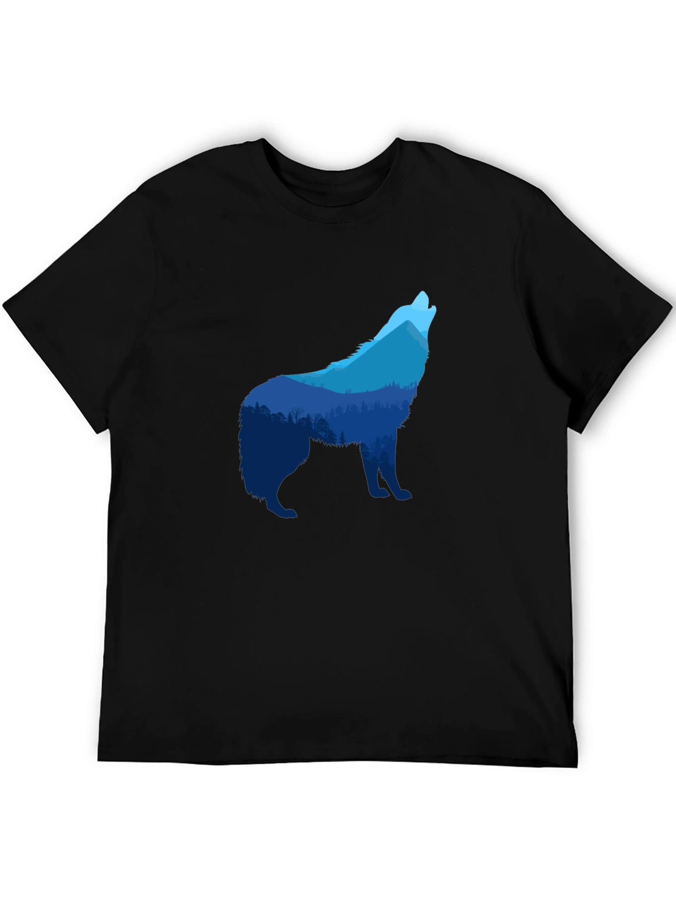 Wolf Nature Scene Graphic T-Shirt