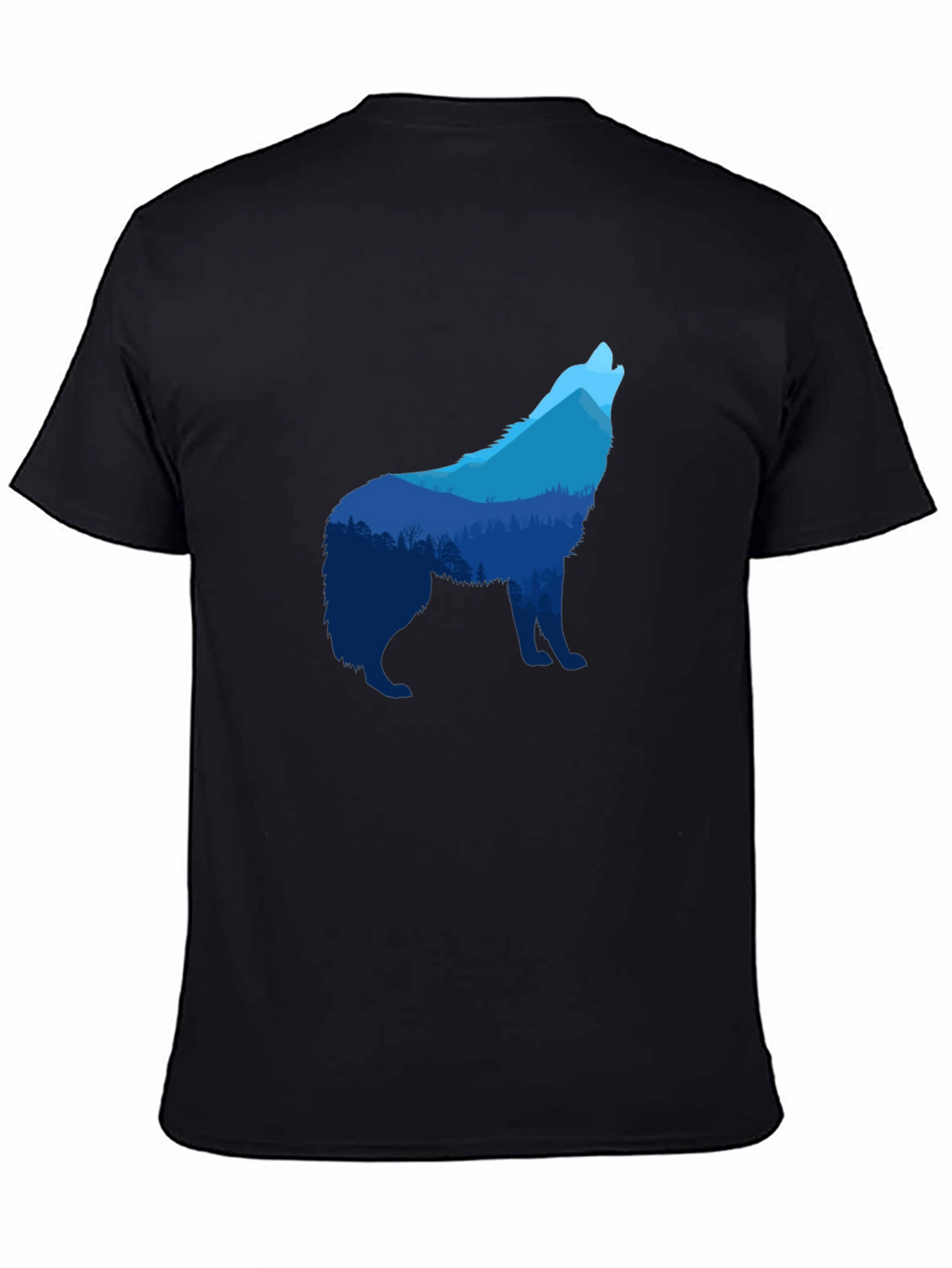 Wolf Nature Scene Graphic T-Shirt