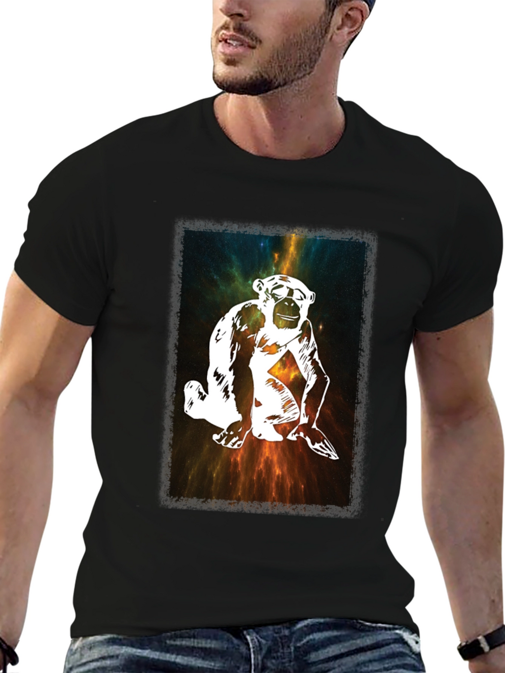 Monkey Galaxy T-Shirt - Unique Graphic Tee
