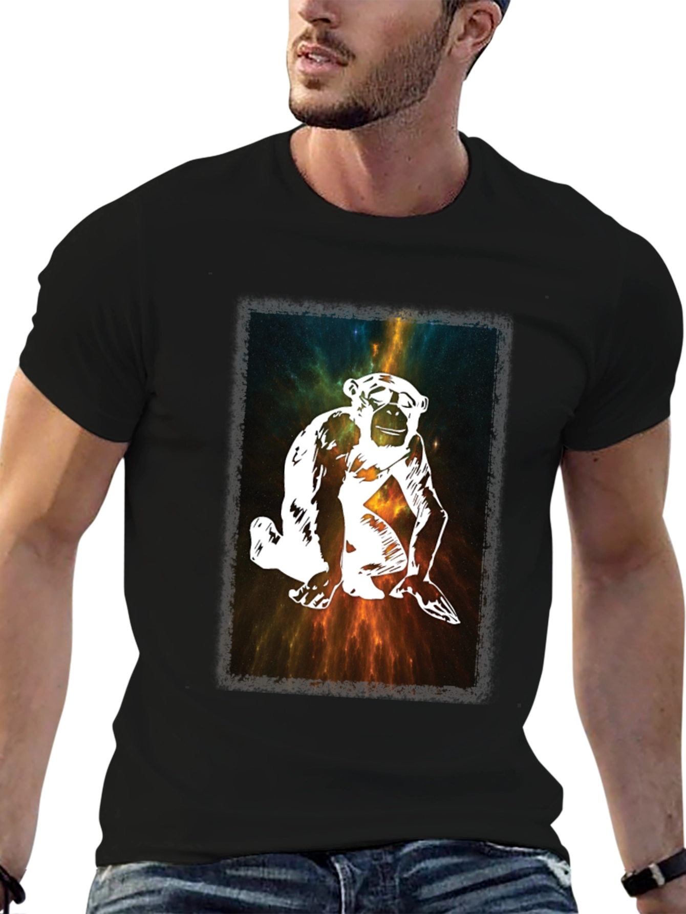 Monkey Galaxy T-Shirt - Unique Graphic Tee