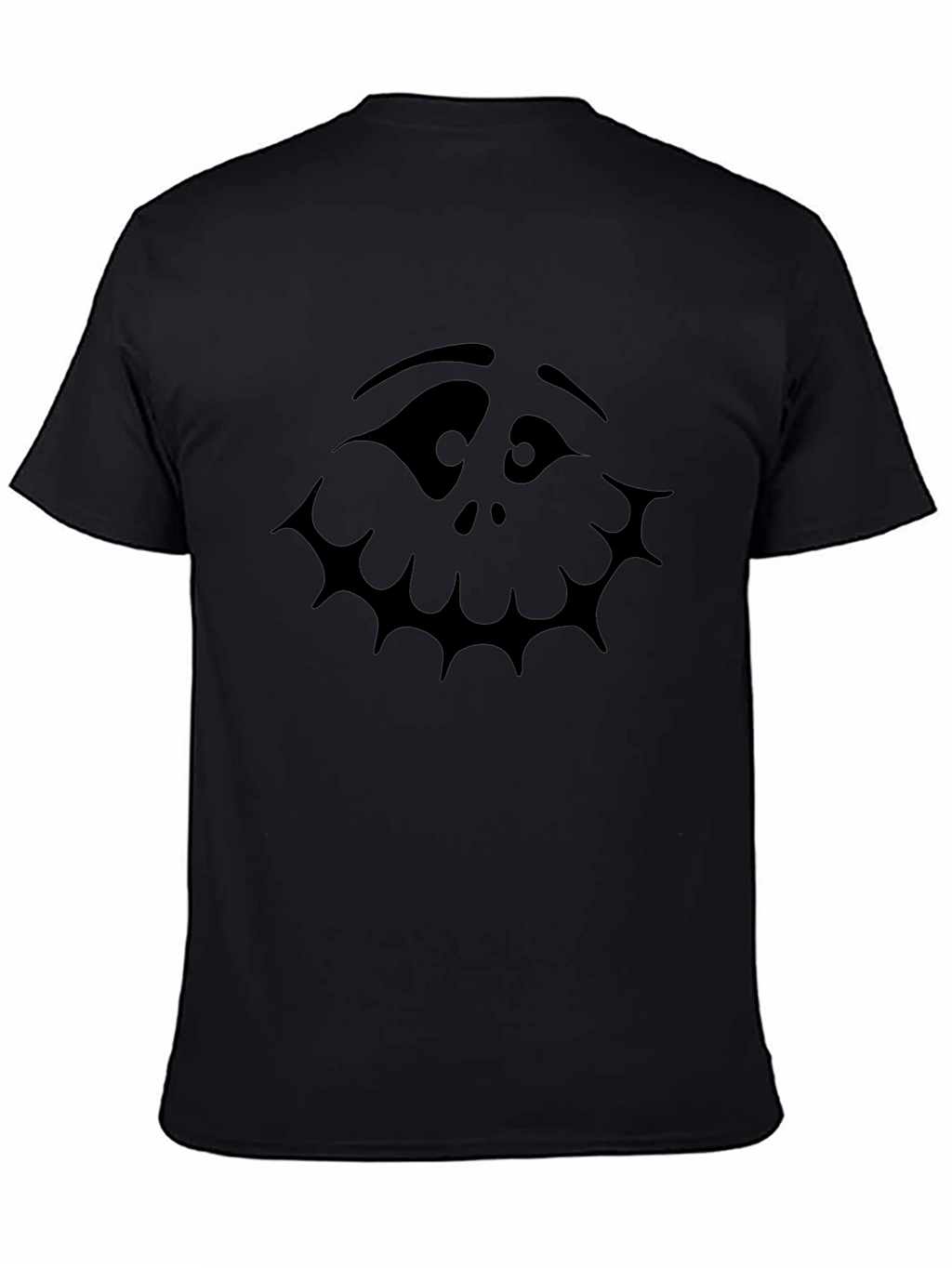 Spooky Face Graphic Black T-Shirt
