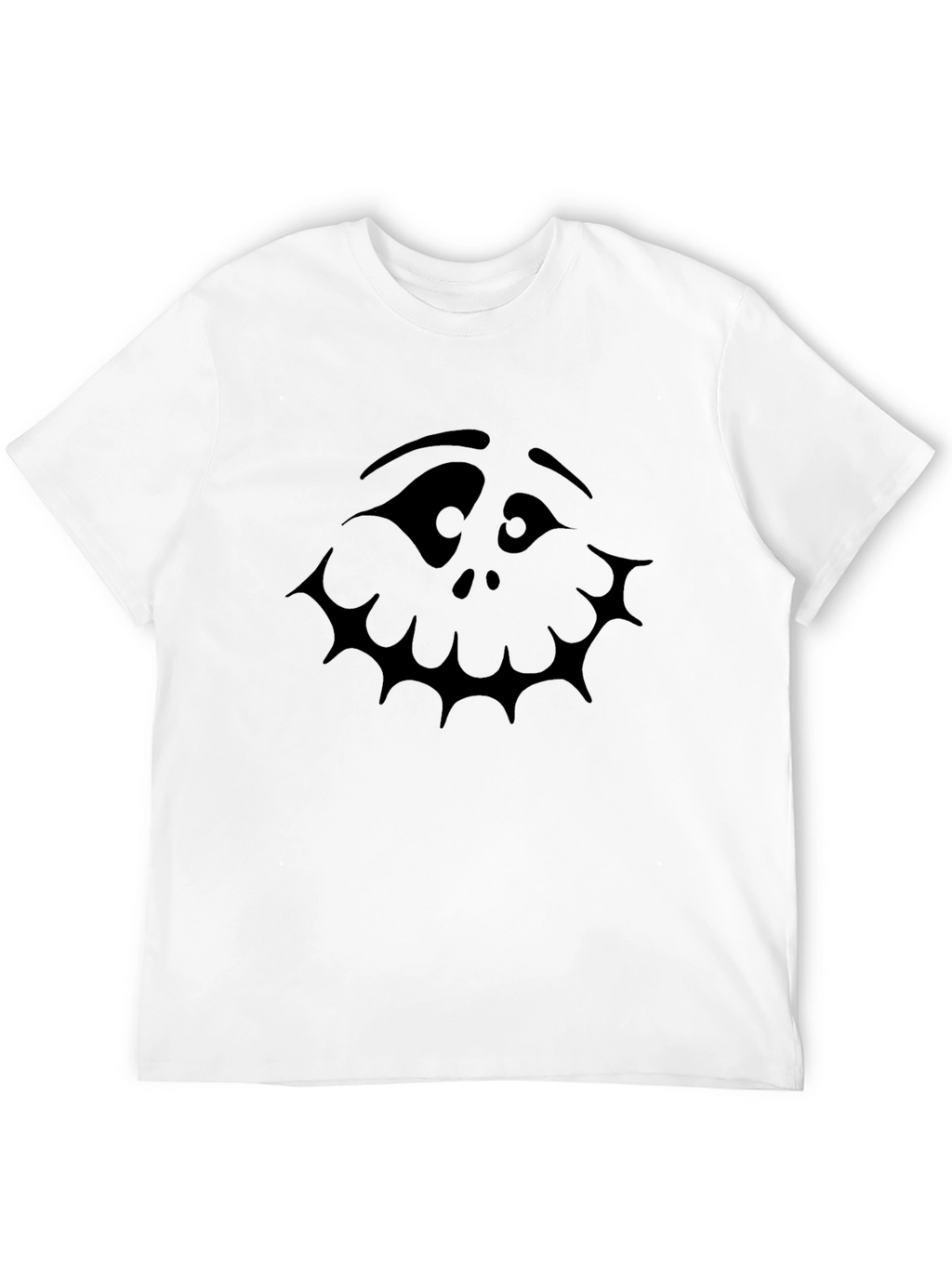 Spooky Face Graphic Black T-Shirt