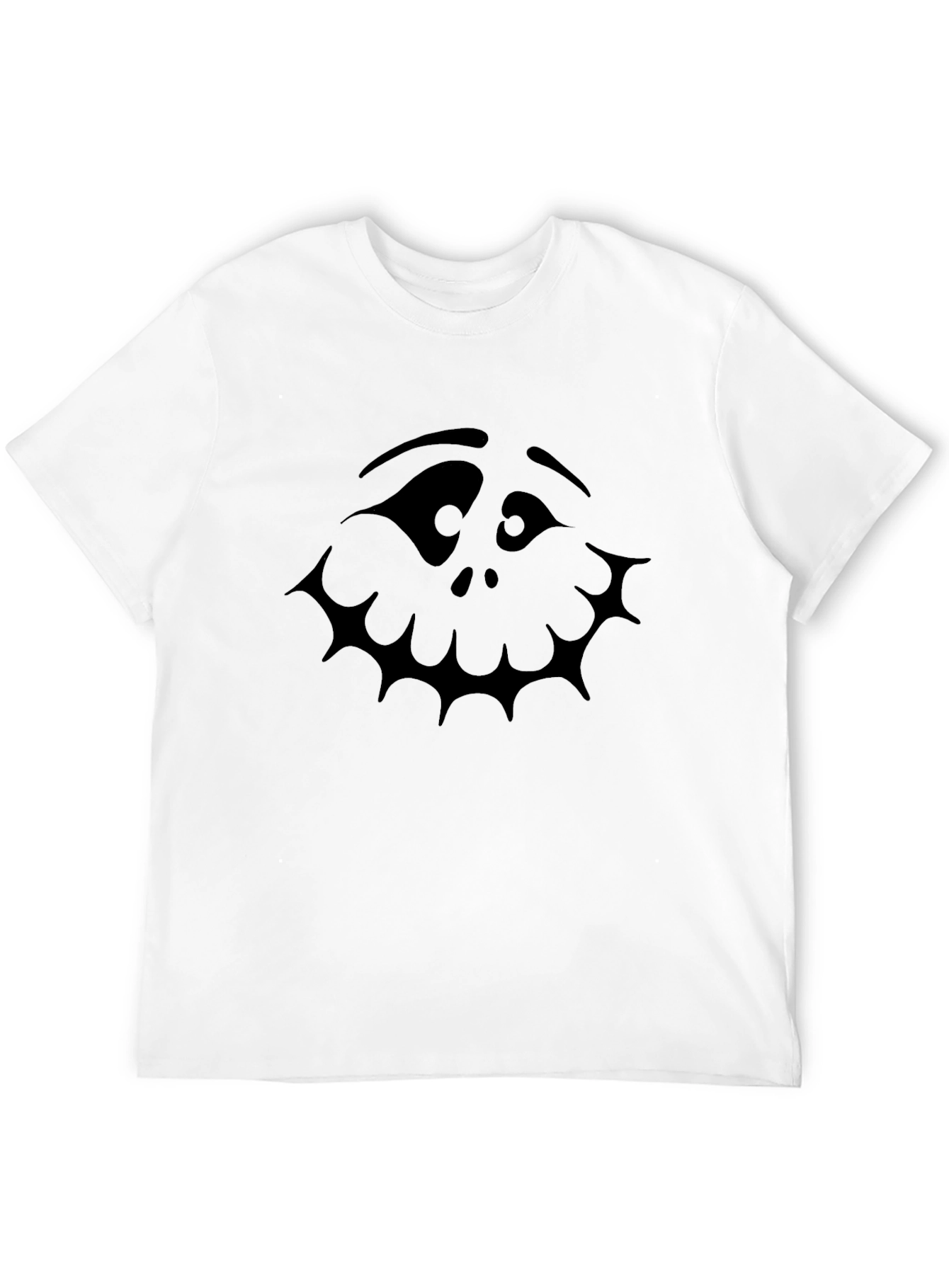 Spooky Face Graphic Black T-Shirt