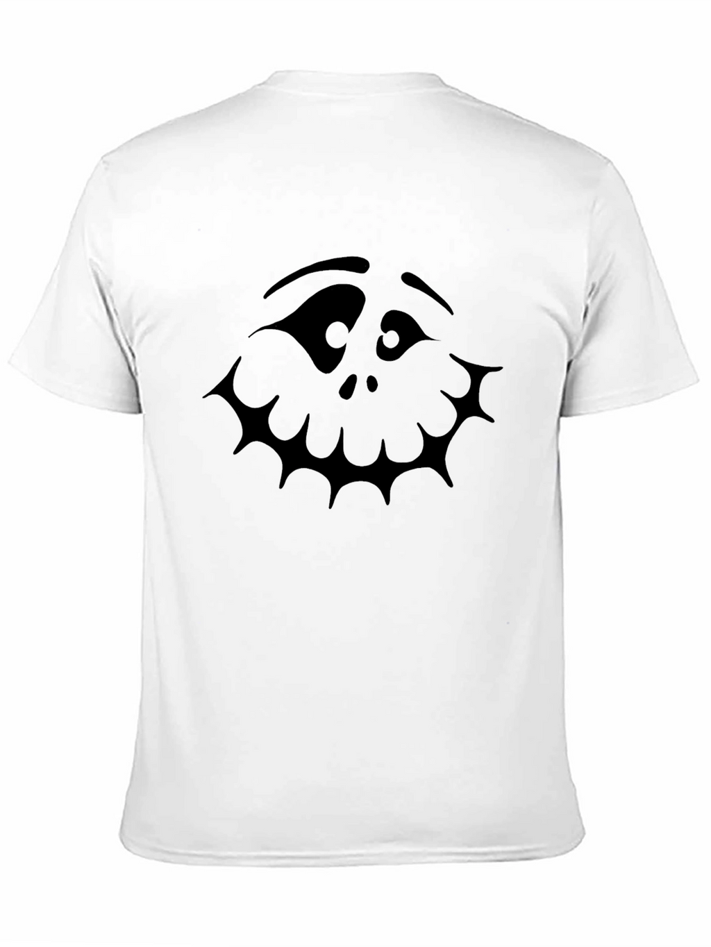 Spooky Face Graphic Black T-Shirt