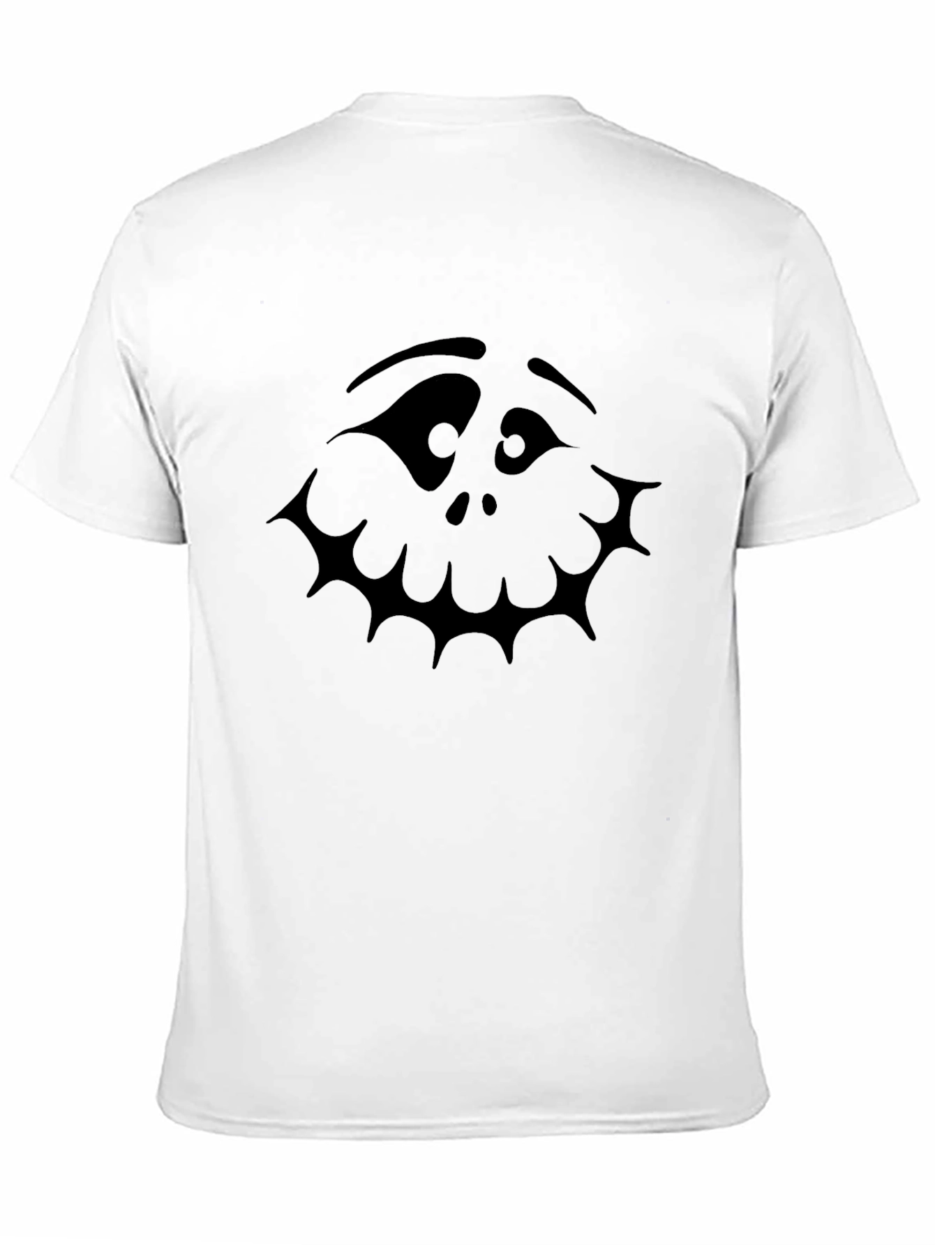 Spooky Face Graphic Black T-Shirt