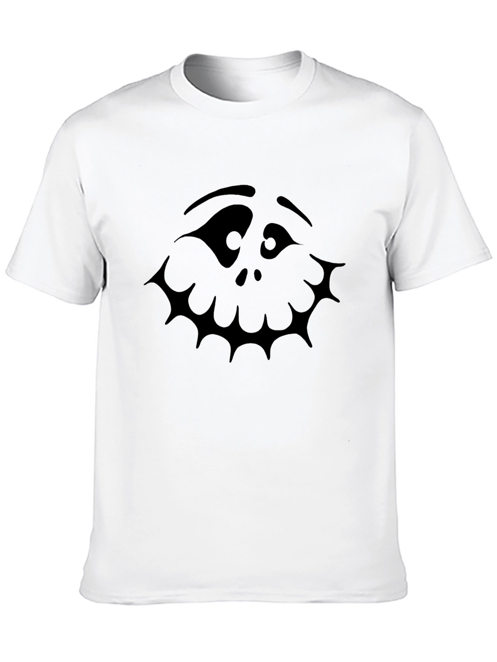 Spooky Face Graphic Black T-Shirt