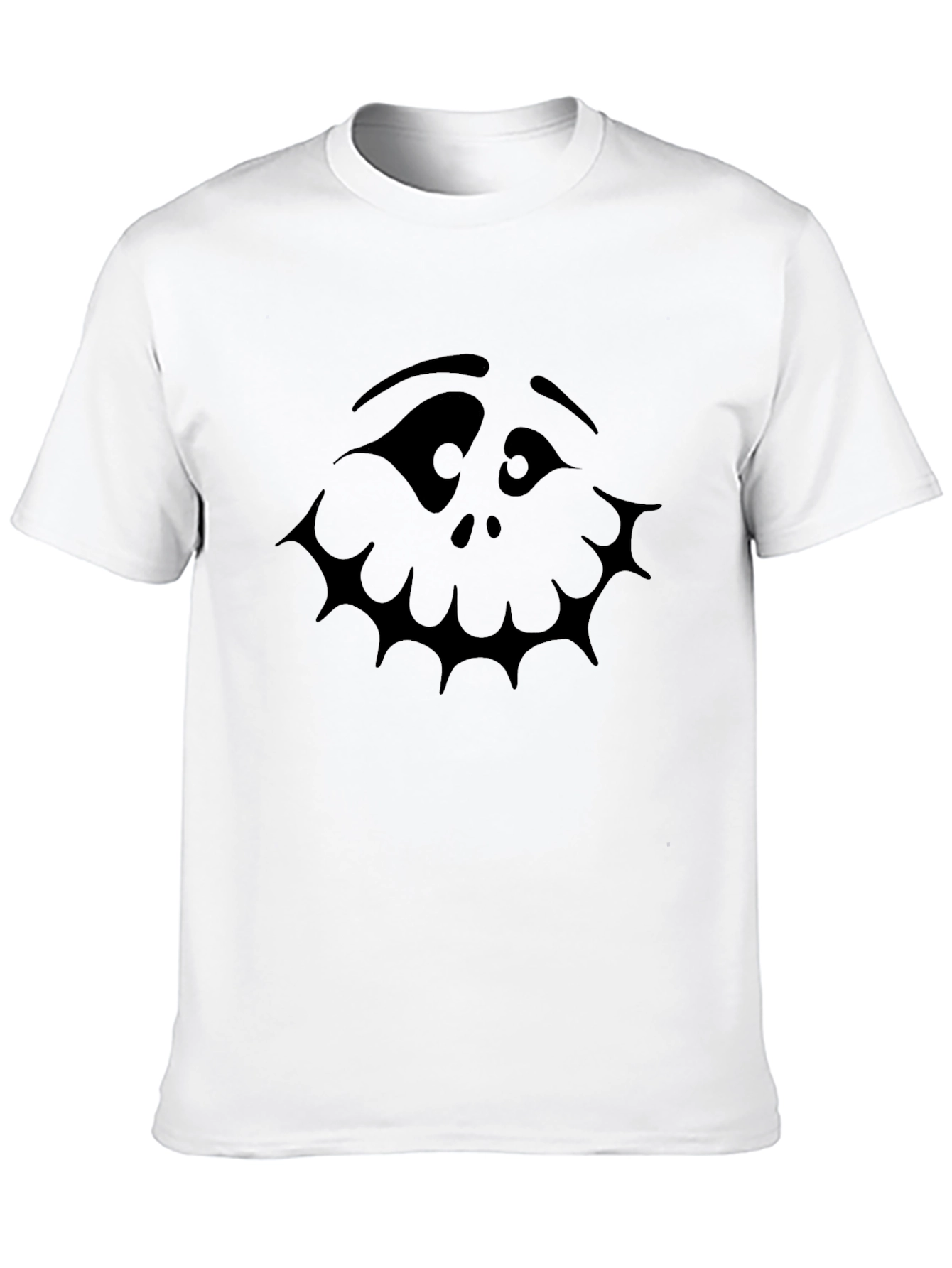 Spooky Face Graphic Black T-Shirt