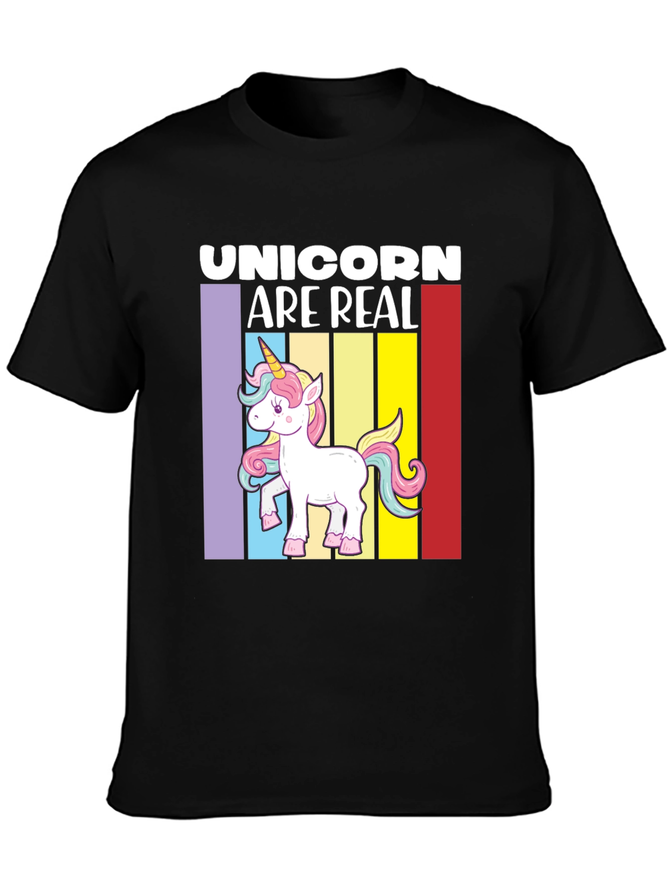 Unicorn Are Real Graphic Tee - Black