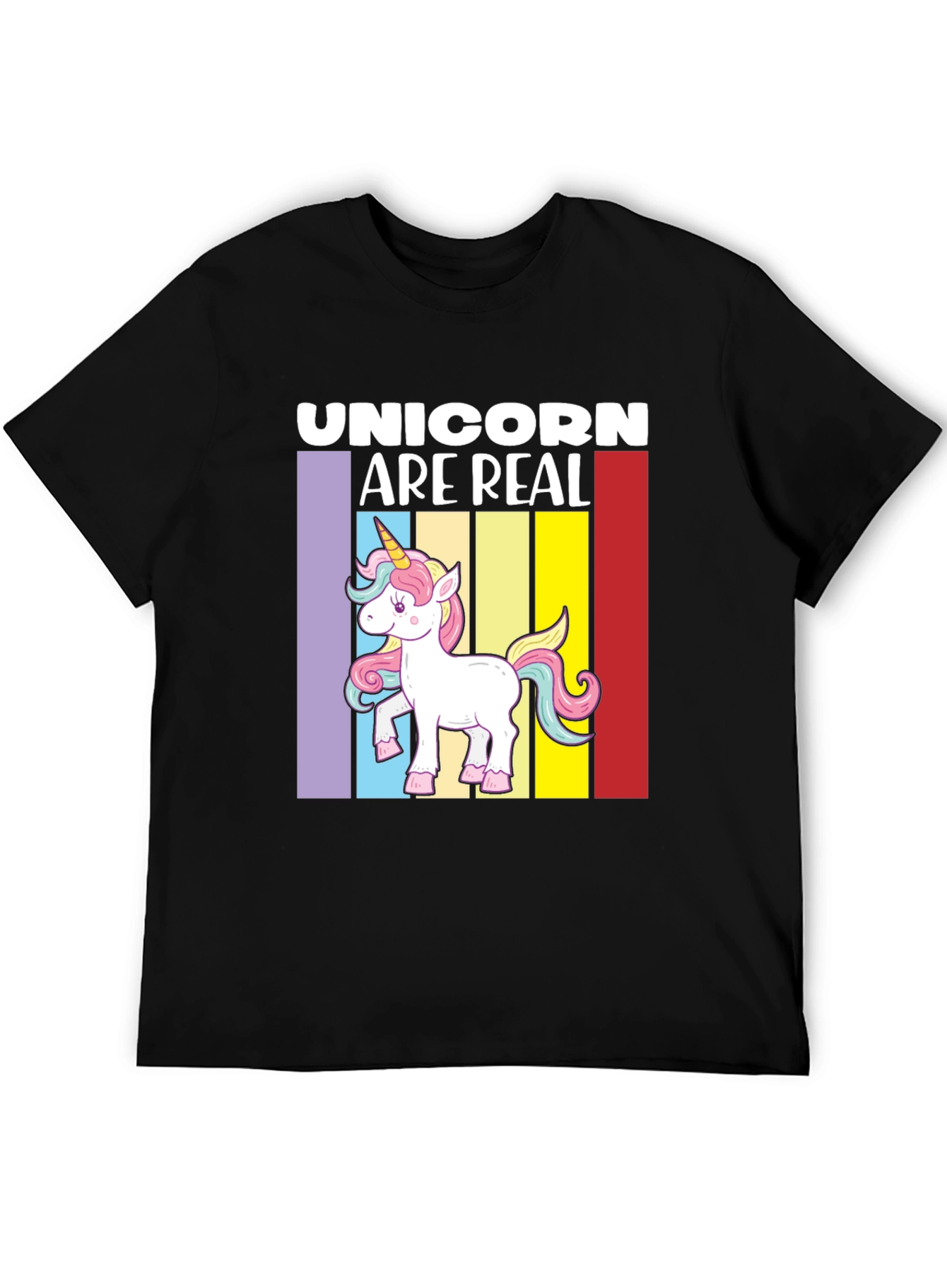 Unicorn Are Real Graphic Tee - Black