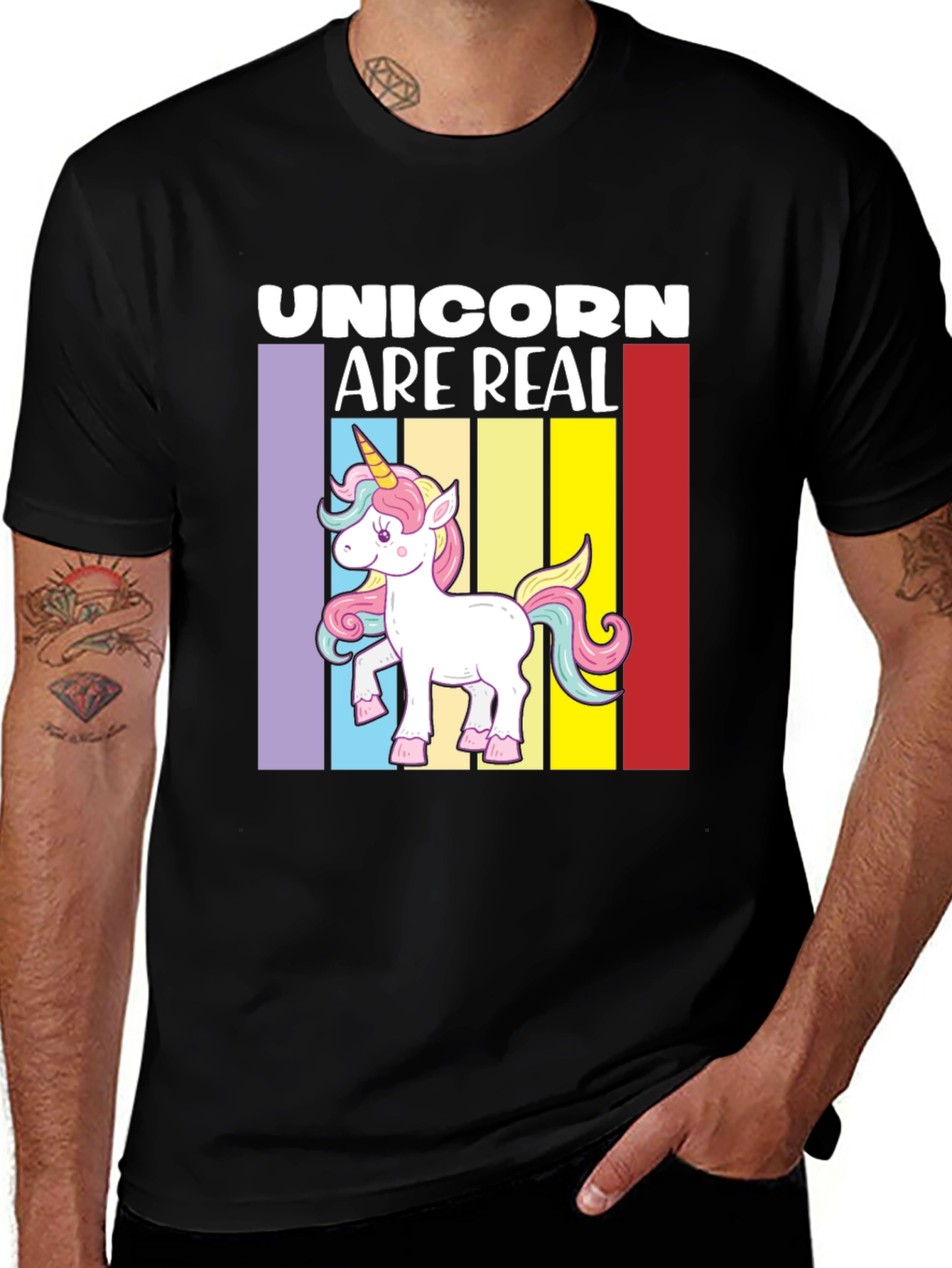 Unicorn Are Real Graphic Tee - Black