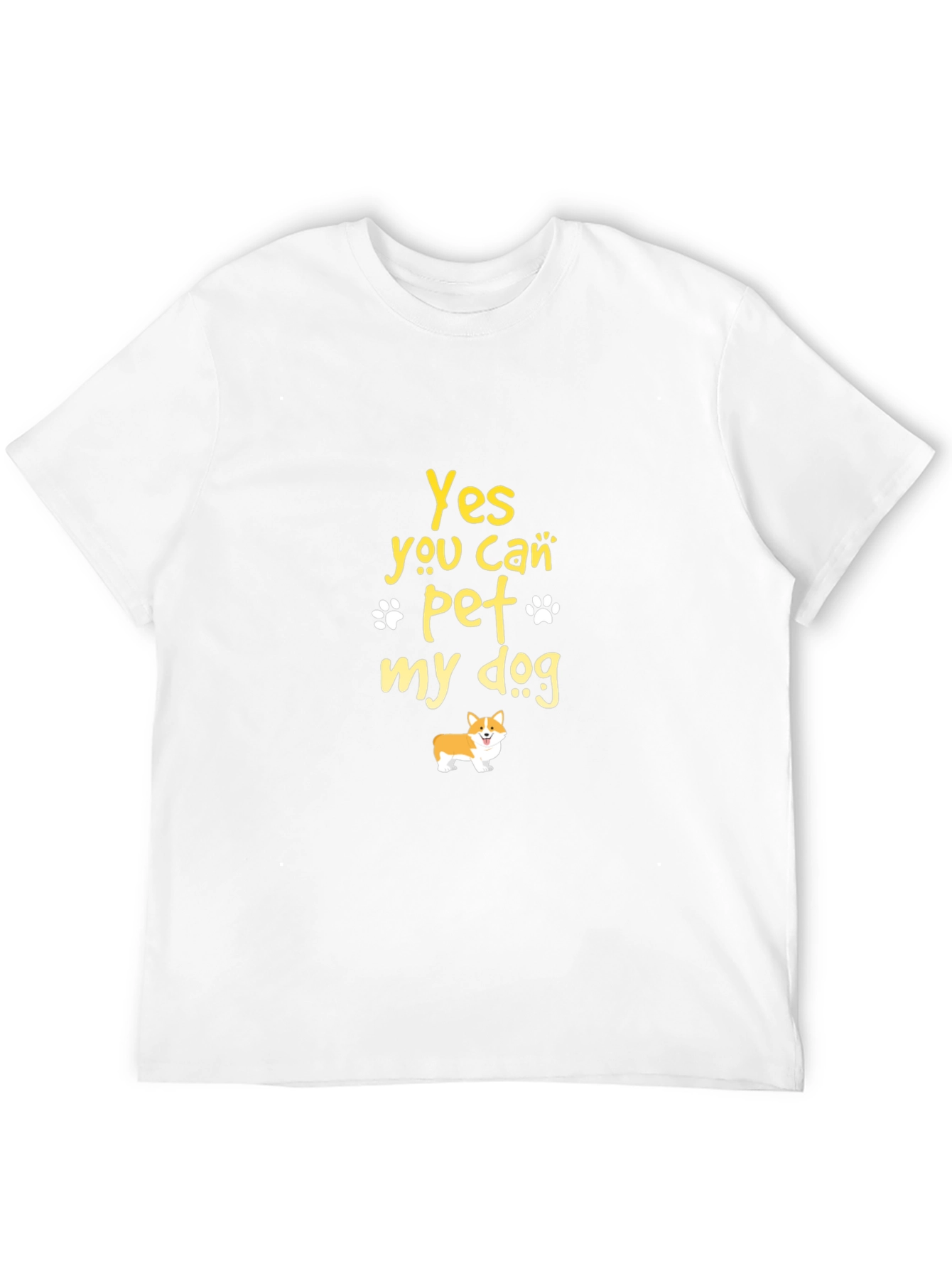 Yes You Can Pet My Dog Black T-Shirt