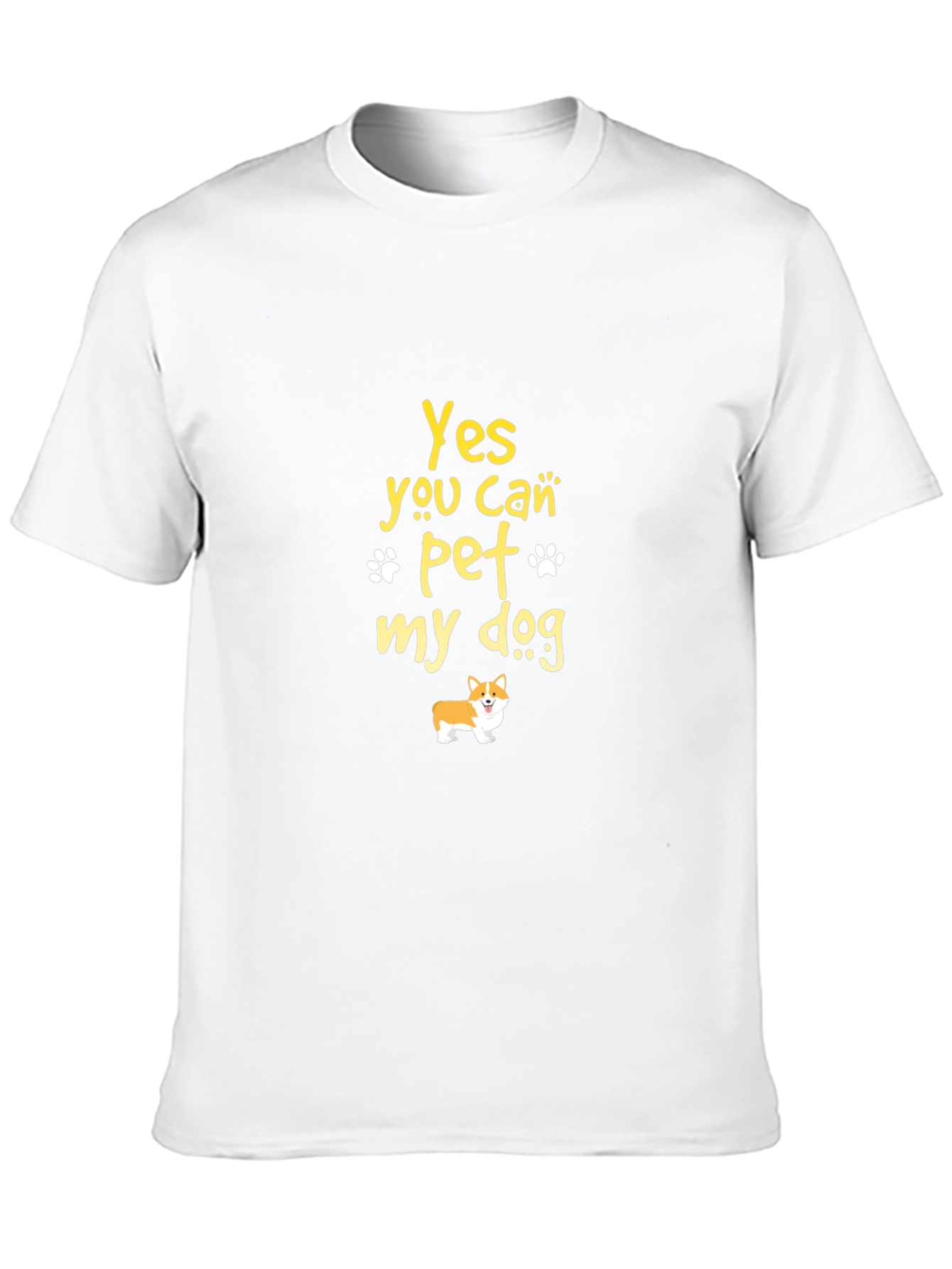 Yes You Can Pet My Dog Black T-Shirt