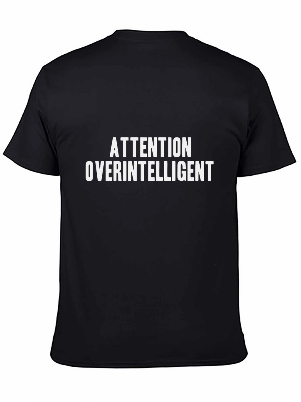 Attention Overintelligent Graphic Tee - Black