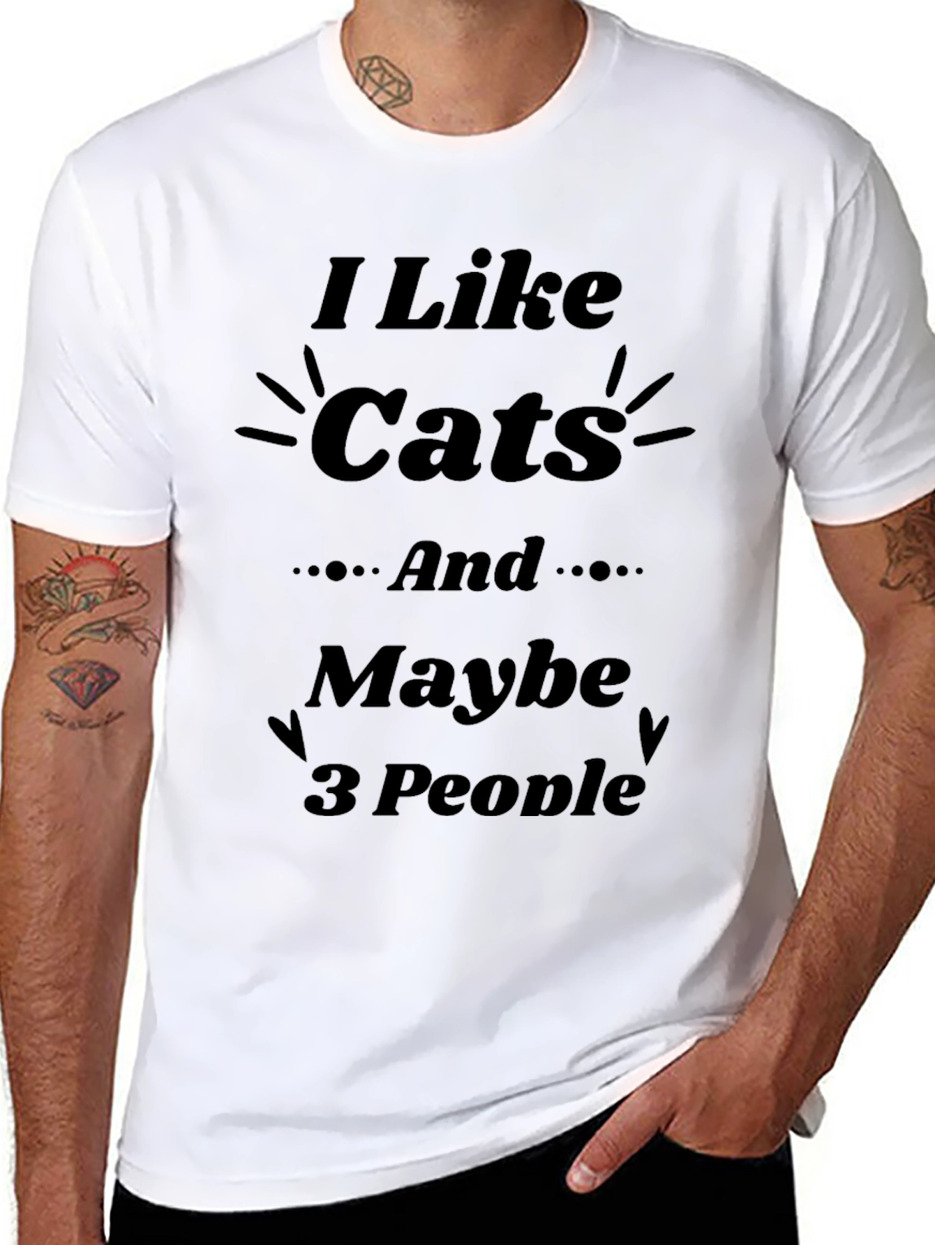 I Like Cats and Maybe 3 People T-Shirt