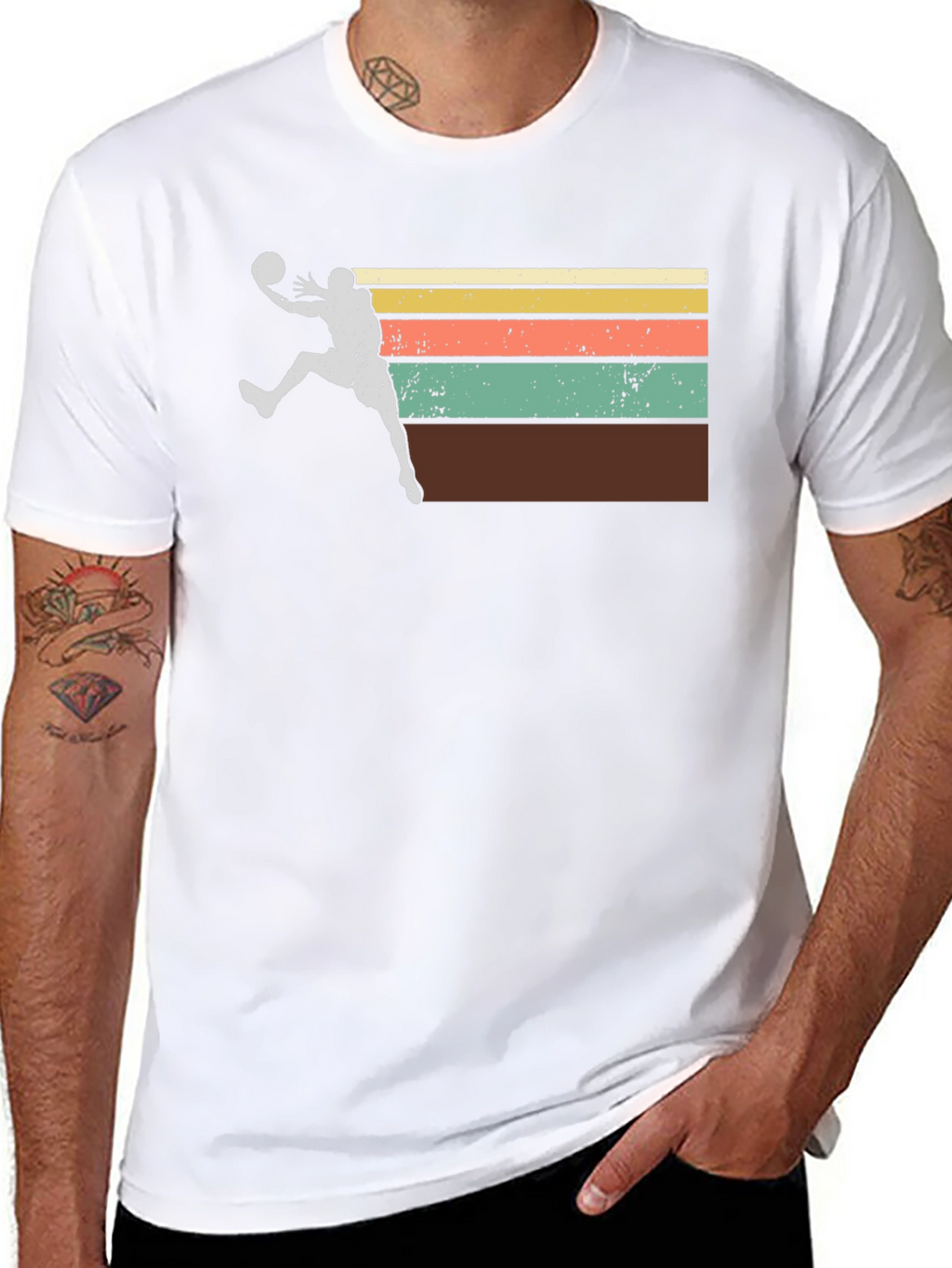 Retro Basketball Player Graphic Tee
