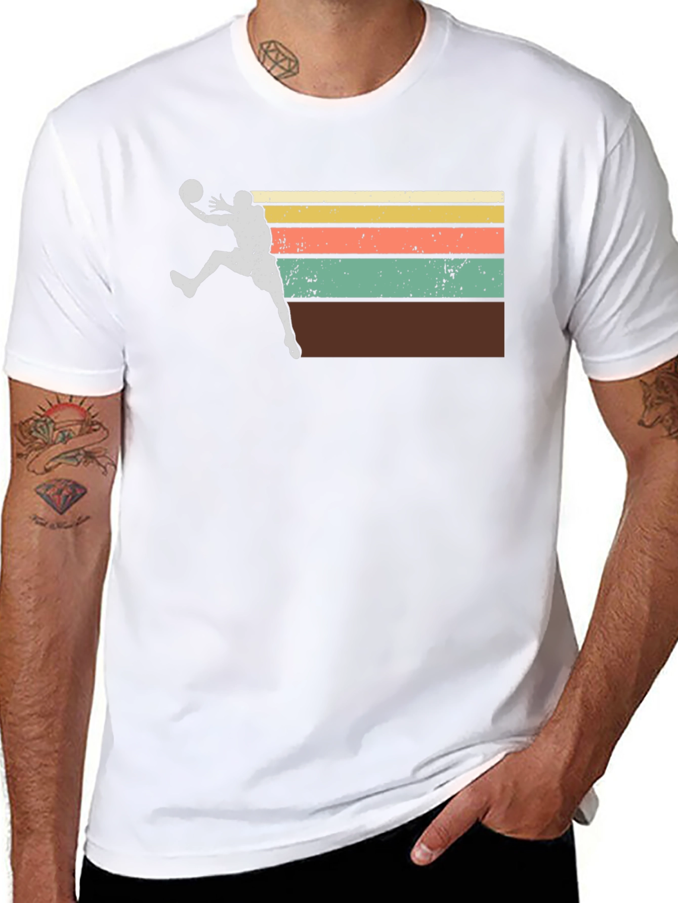 Retro Basketball Player Graphic Tee