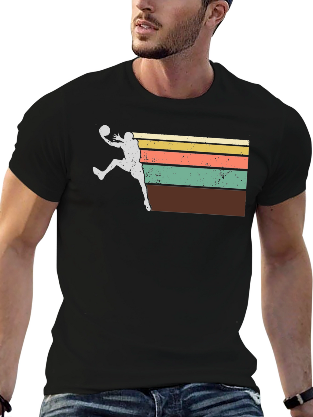 Retro Basketball Player Graphic Tee