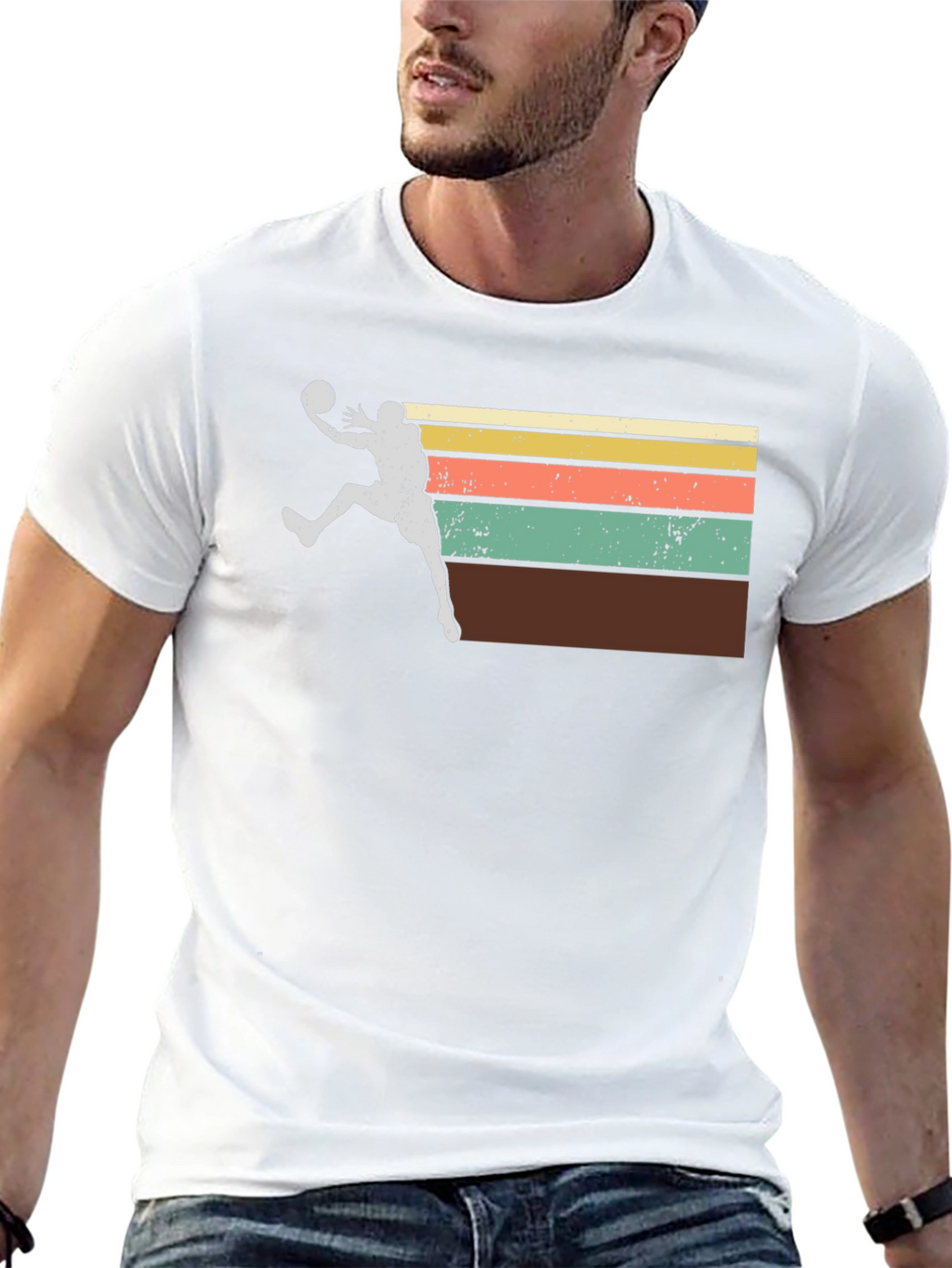 Retro Basketball Player Graphic Tee
