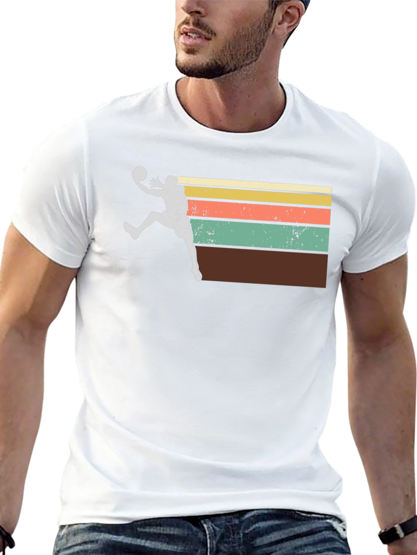 Retro Basketball Player Graphic Tee