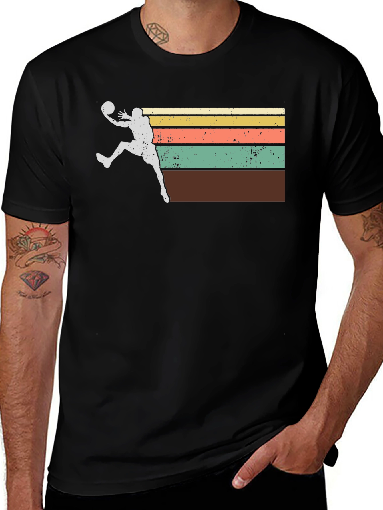 Retro Basketball Player Graphic Tee