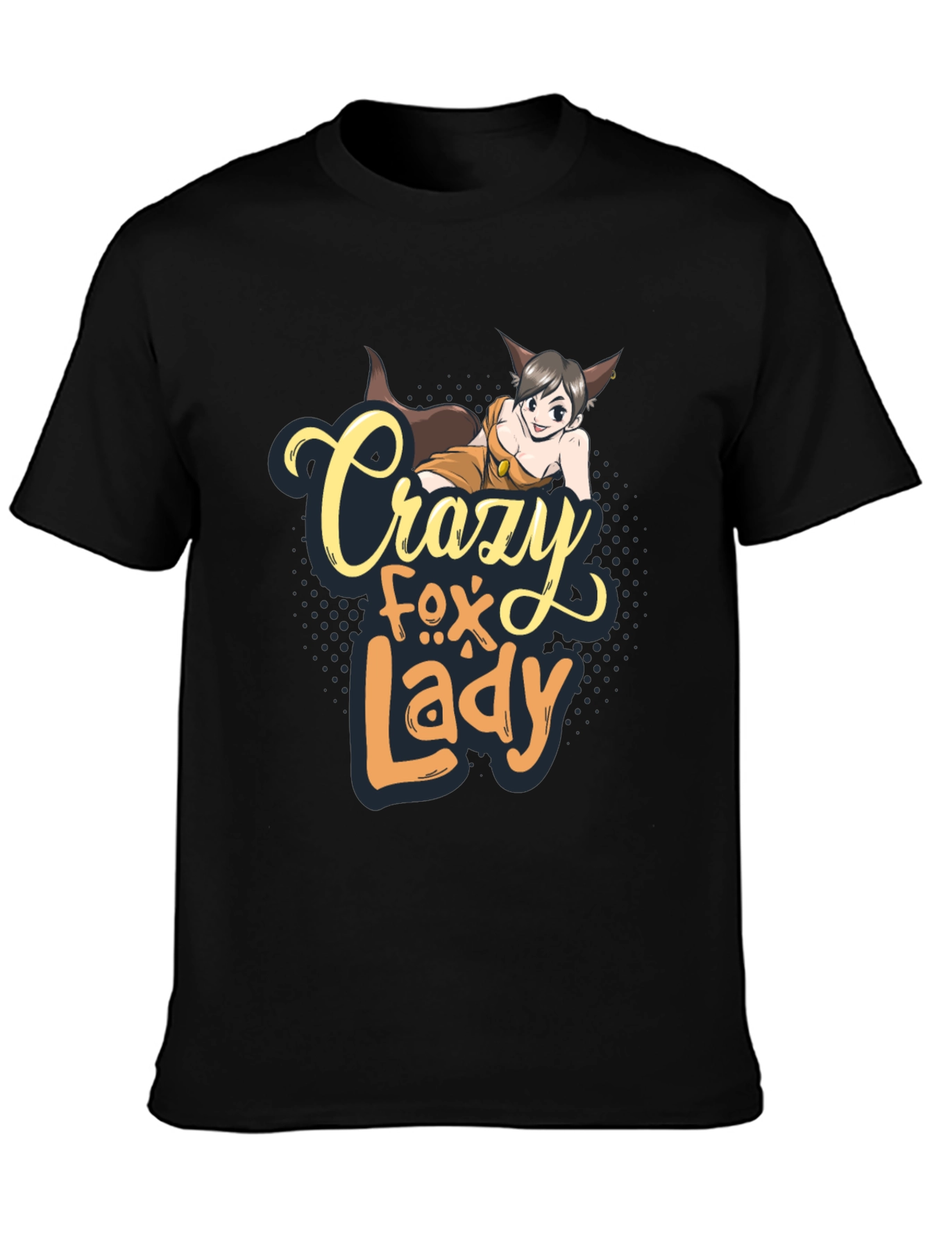 Crazy Fox Lady Graphic T-Shirt - Unisex