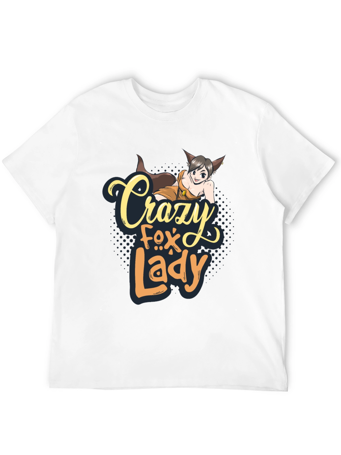 Crazy Fox Lady Graphic T-Shirt - Unisex