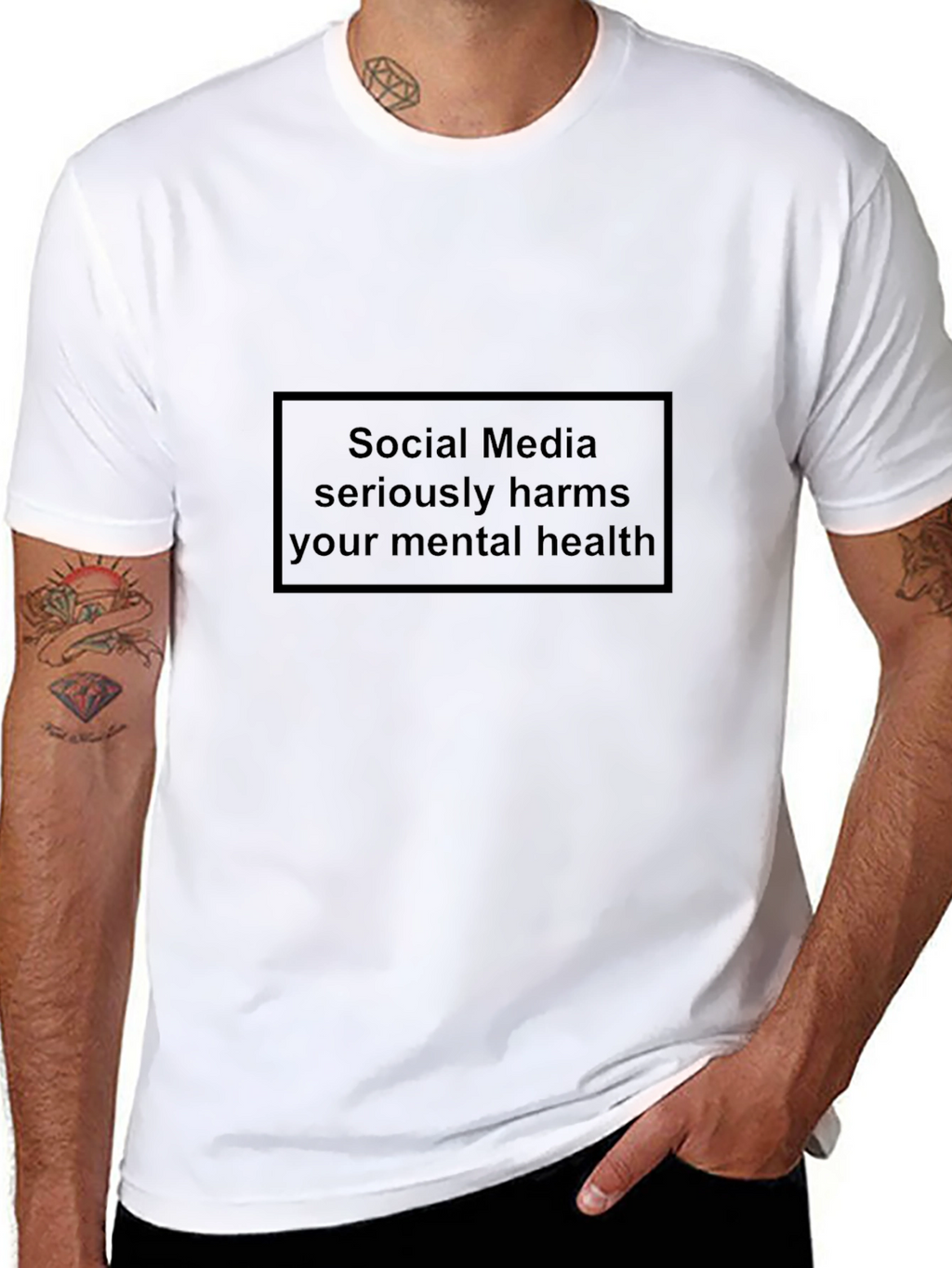 Social Media Harms T-Shirt - Mental Health Awareness