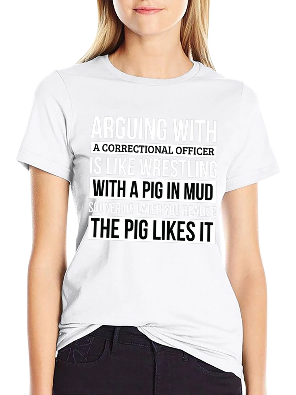 Correctional Officer Pig in Mud T-Shirt