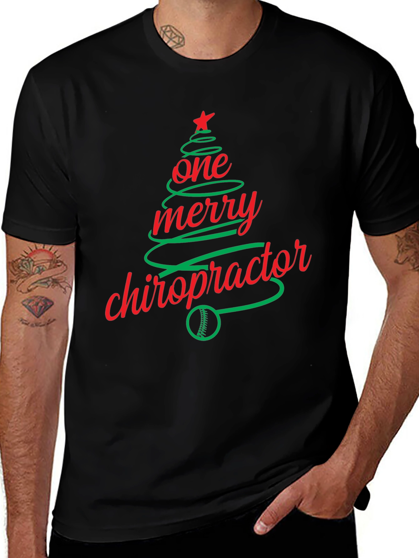 Festive Chiropractor Christmas T-Shirt