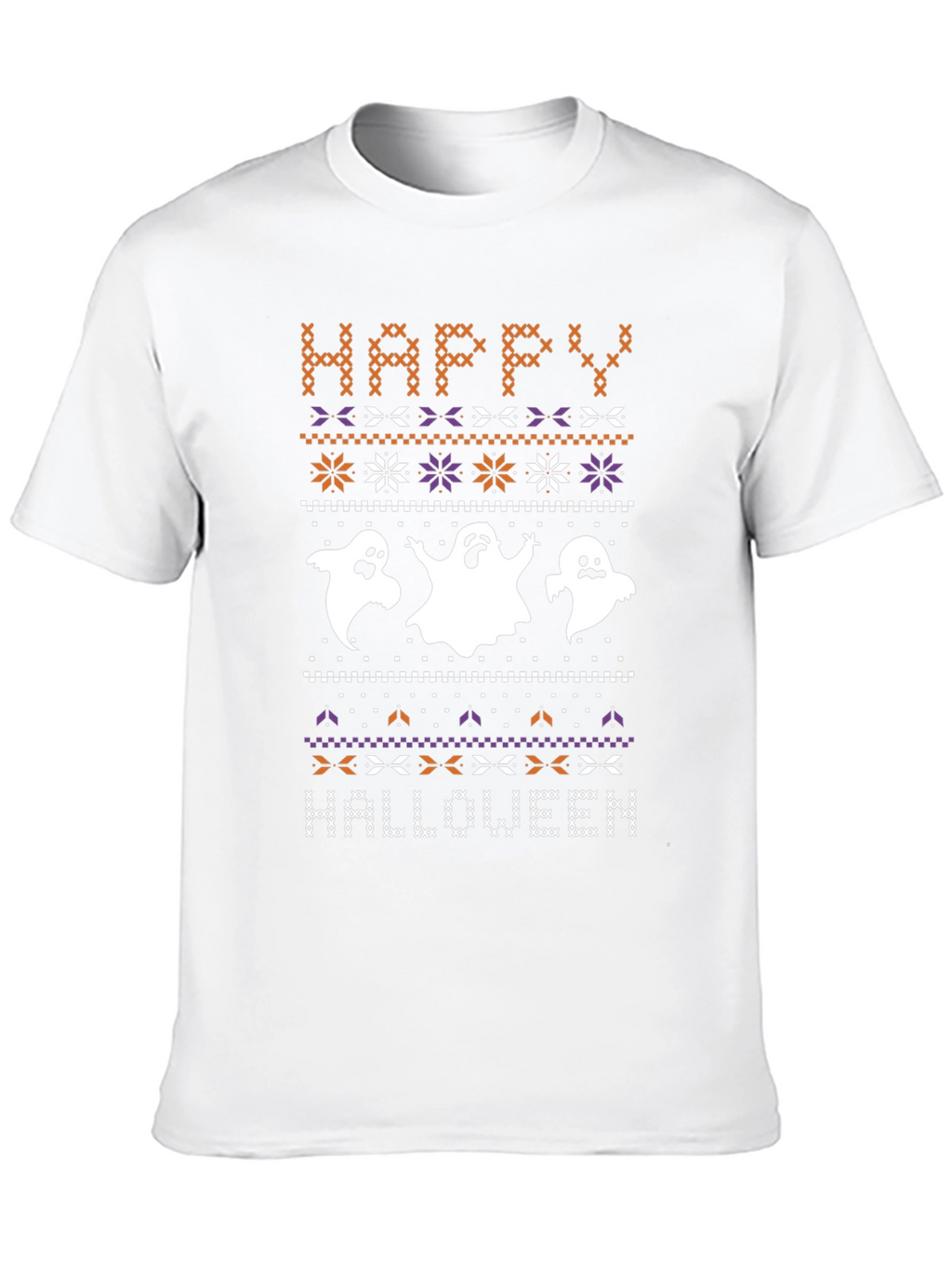 Happy Halloween Ghost Knit T-Shirt