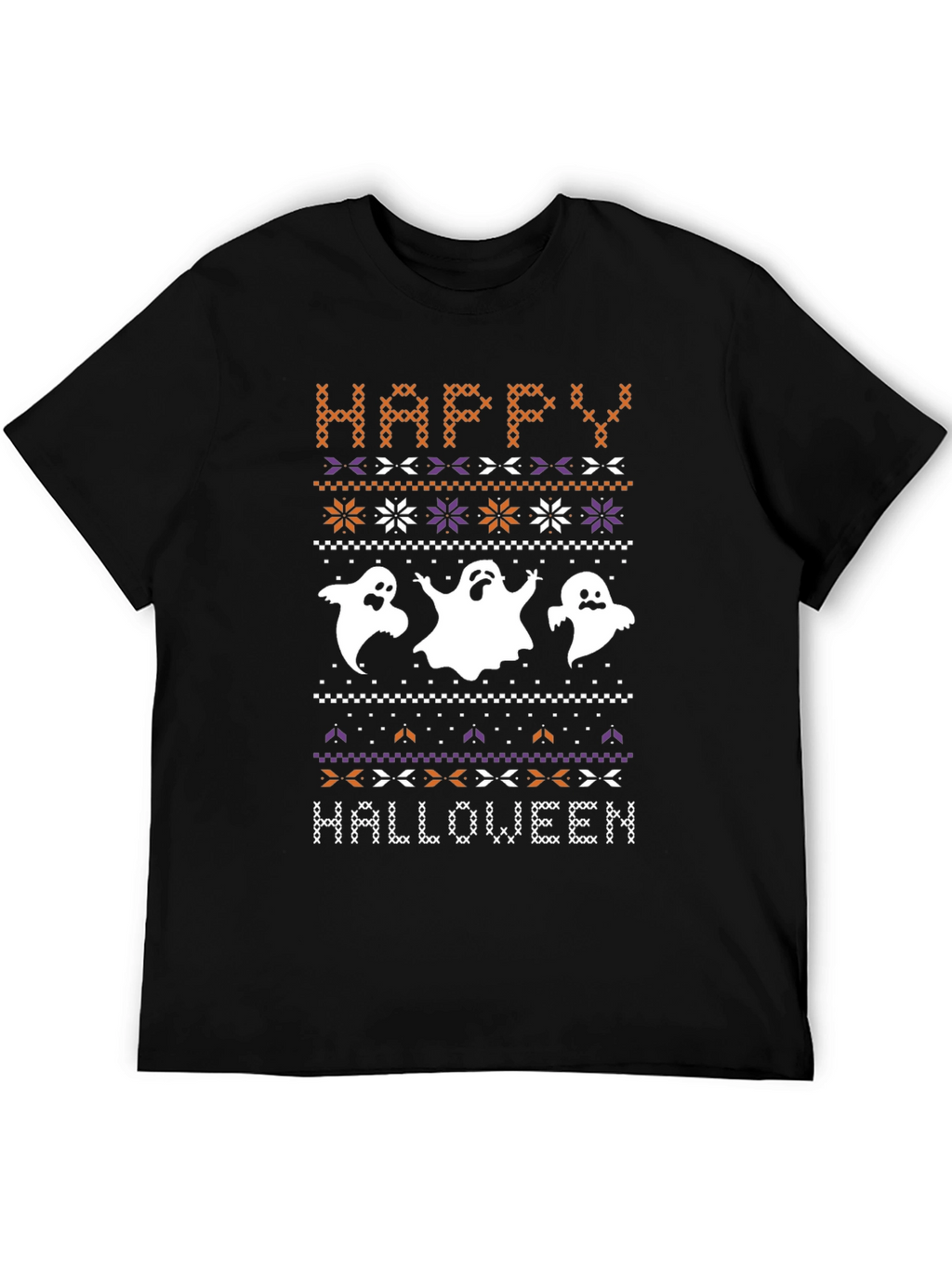 Happy Halloween Ghost Knit T-Shirt