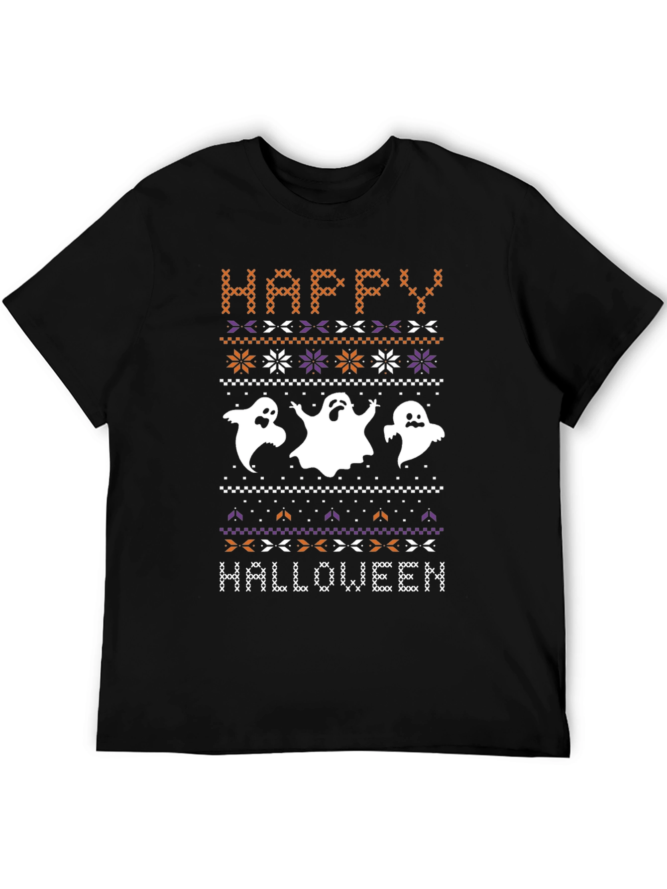 Happy Halloween Ghost Knit T-Shirt