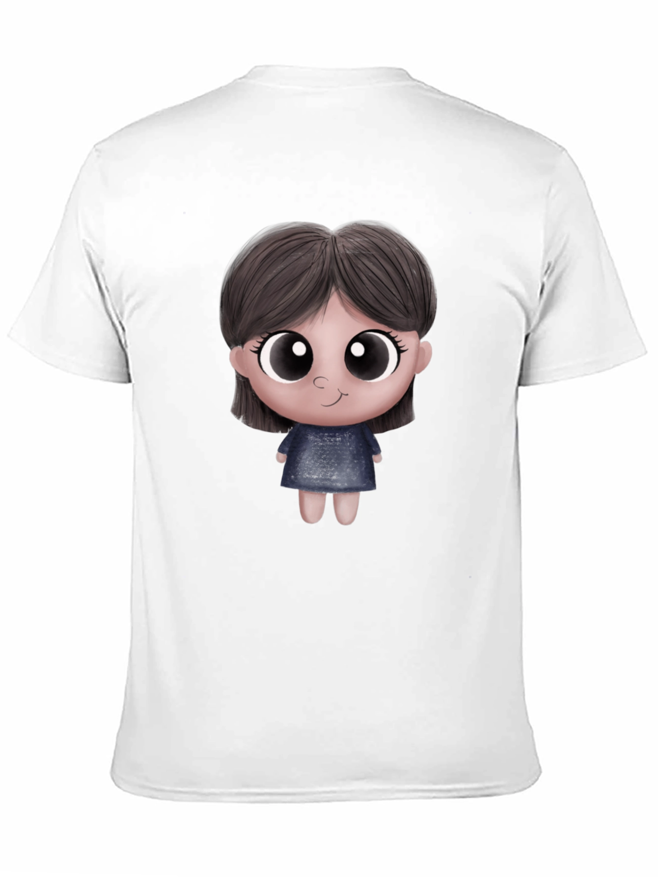 Cute Cartoon Character Unisex Black T-Shirt