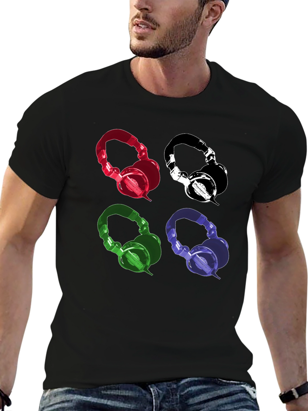 Retro Headphones Graphic Tee - Music Lover T-Shirt