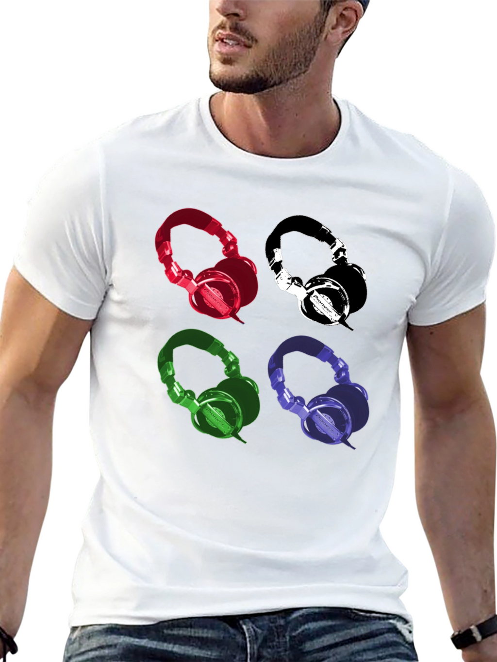 Retro Headphones Graphic Tee - Music Lover T-Shirt
