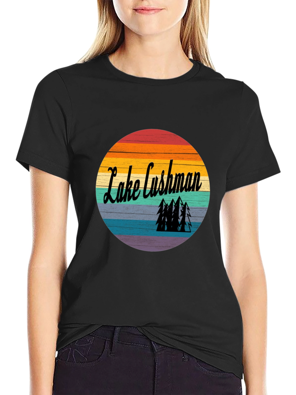 Lake Cushman Retro Graphic T-Shirt