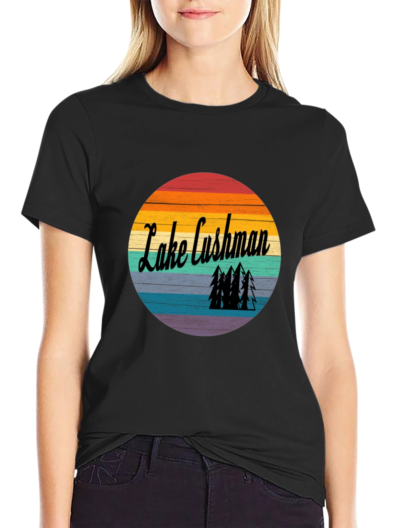 Lake Cushman Retro Graphic T-Shirt
