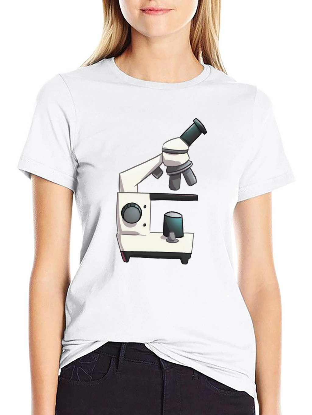 Microscope Graphic Tee - Science Black T-Shirt