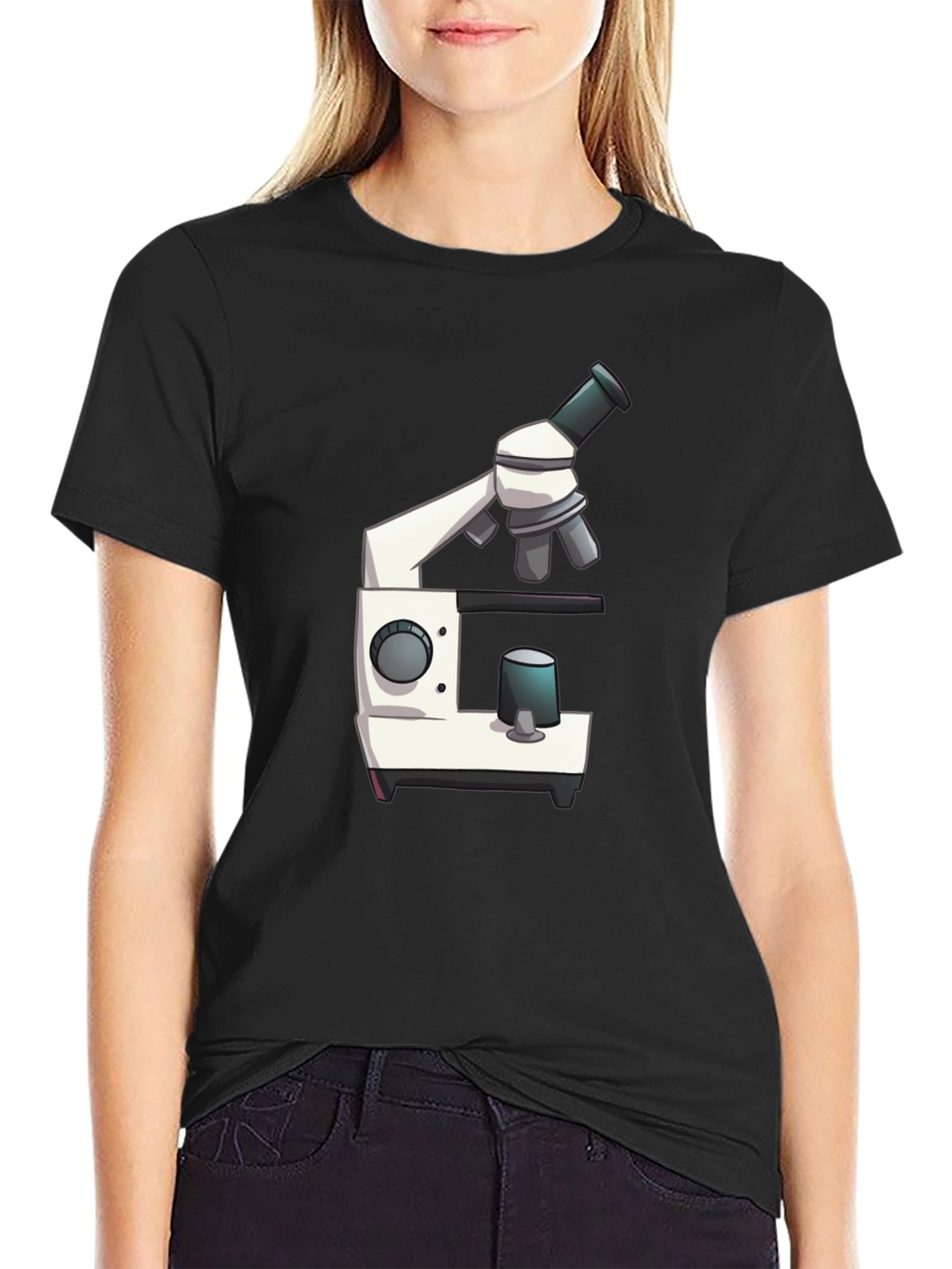Microscope Graphic Tee - Science Black T-Shirt