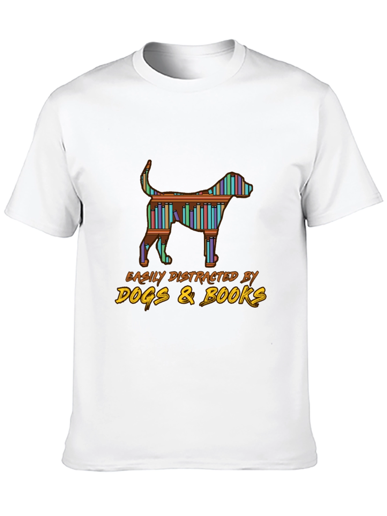 Dog & Books Graphic Tee