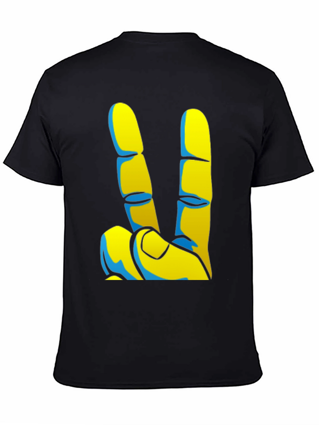 Peace Sign Graphic Tee - Black Casual T-Shirt