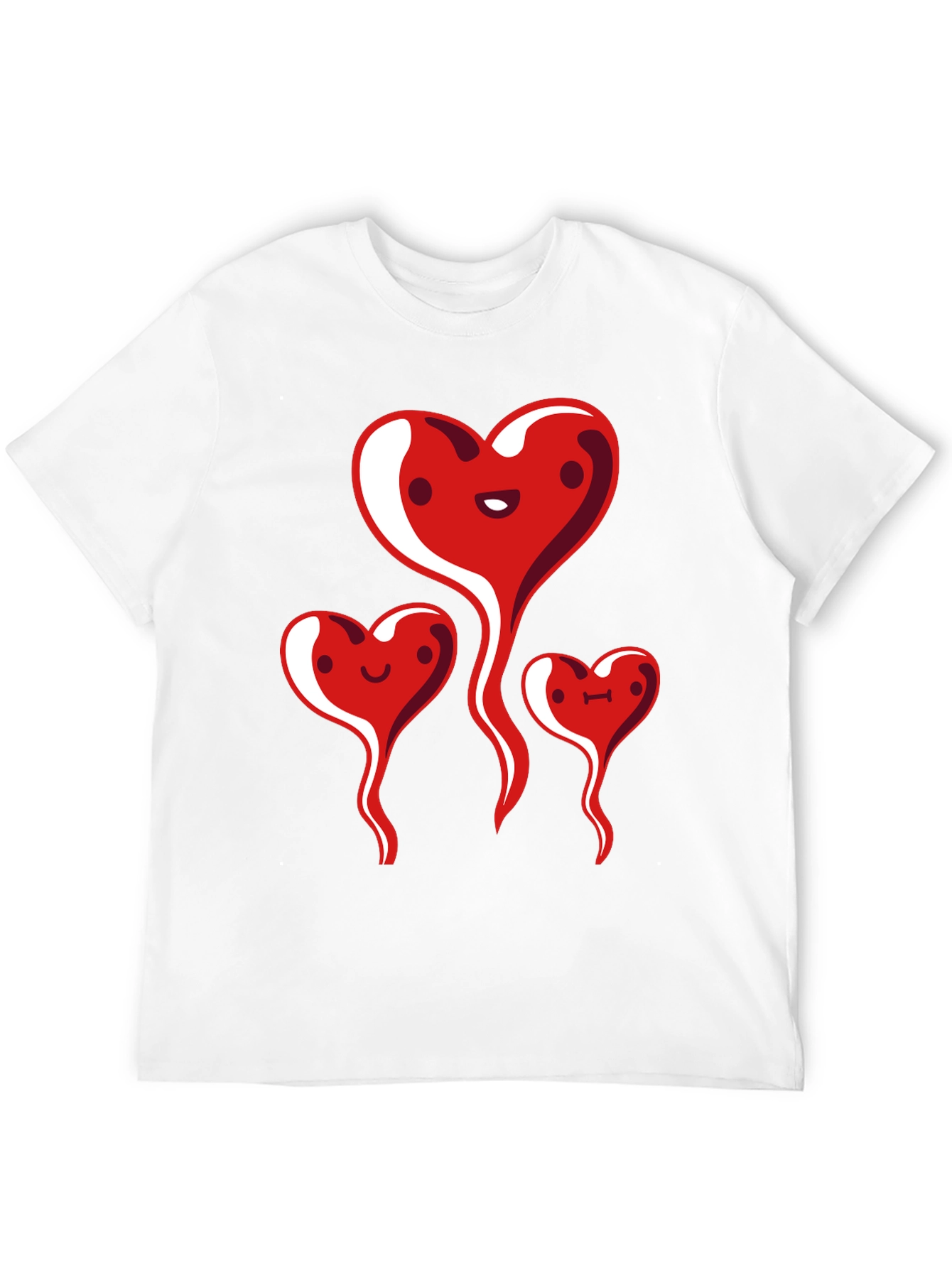Heart Family Graphic Tee - Black Casual Shirt